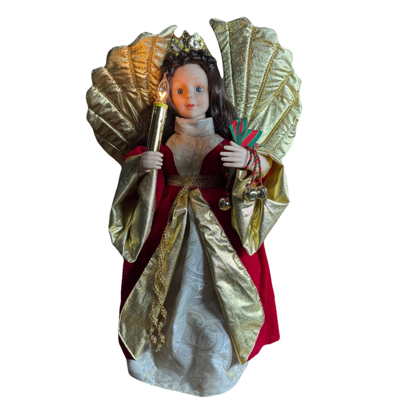 Vintage Telco Christmas Angel Motion-ette Figure Animated Lighted Candle 24\