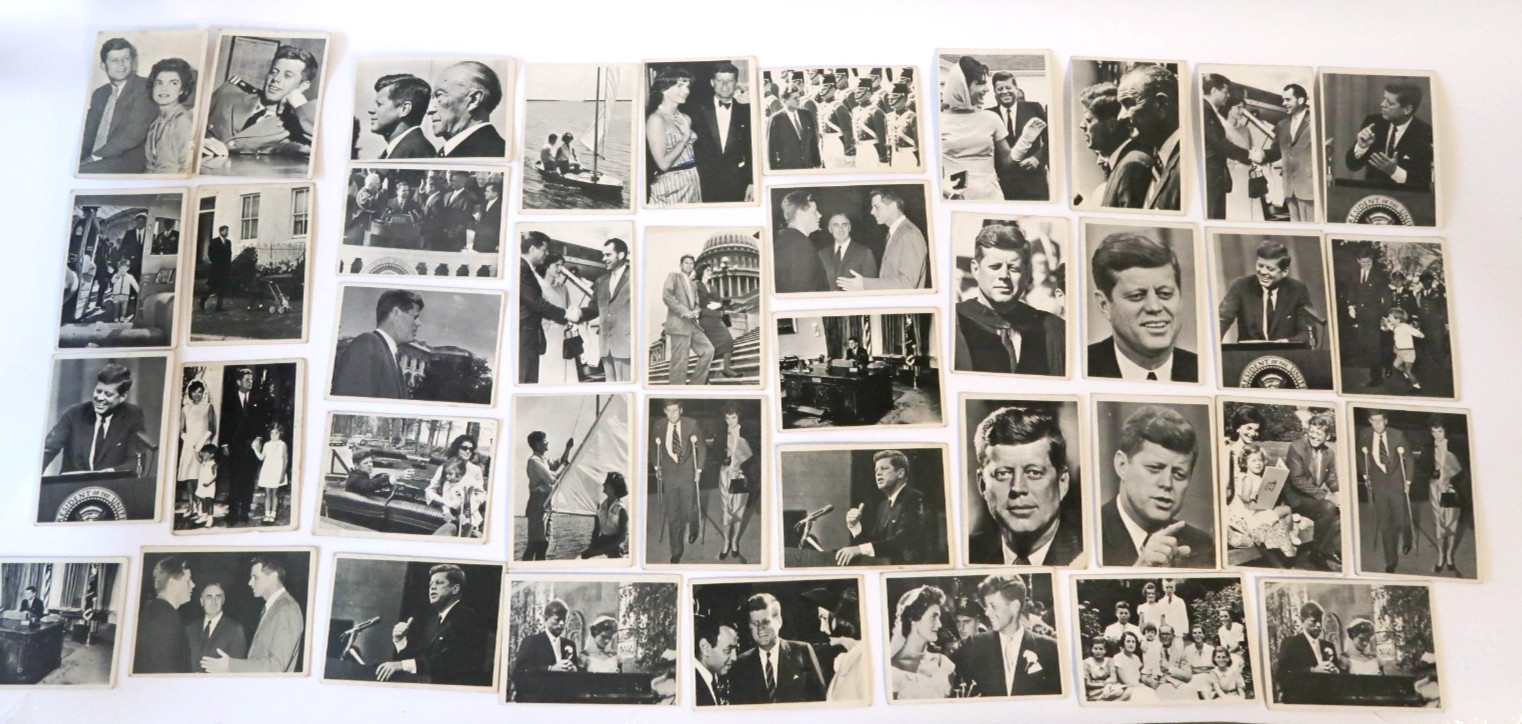 Vintage 1964 Topps JFK John F Kennedy Trading Cards Bulk Lot T.C.G. B&W