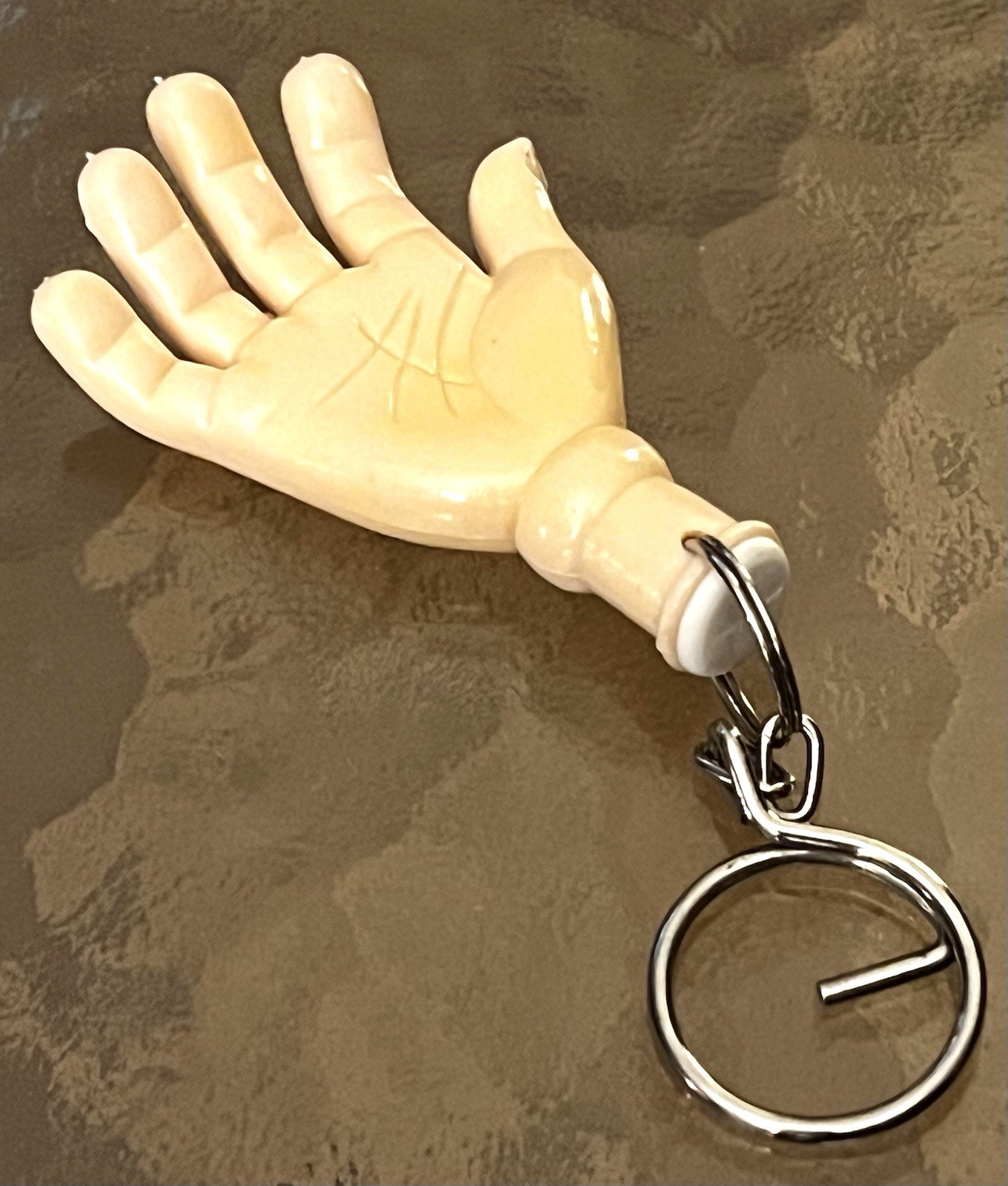 Vtg Hand Poseable Keychain Retro Collectable Memorabilia Rubber Bend *Read*