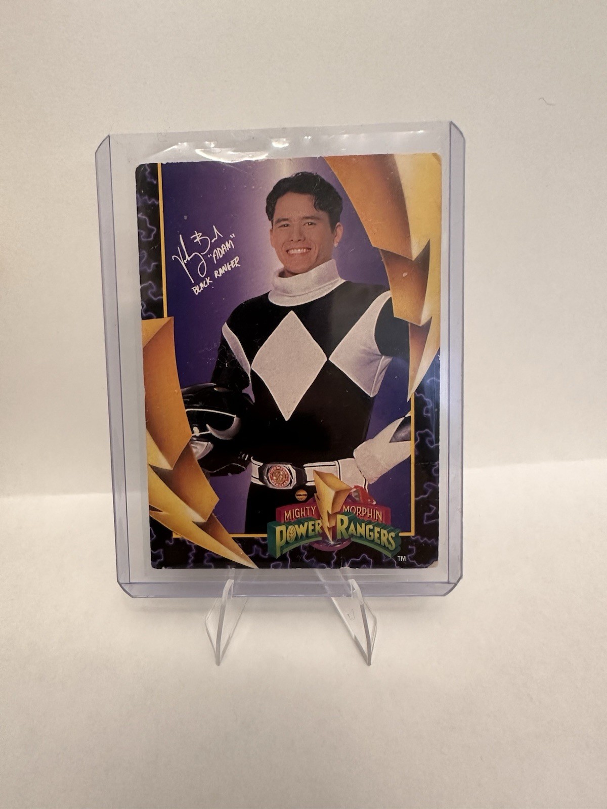 1994 Power Rangers Black Ranger Adam Signature Cassette Promo Card MMPR Rare