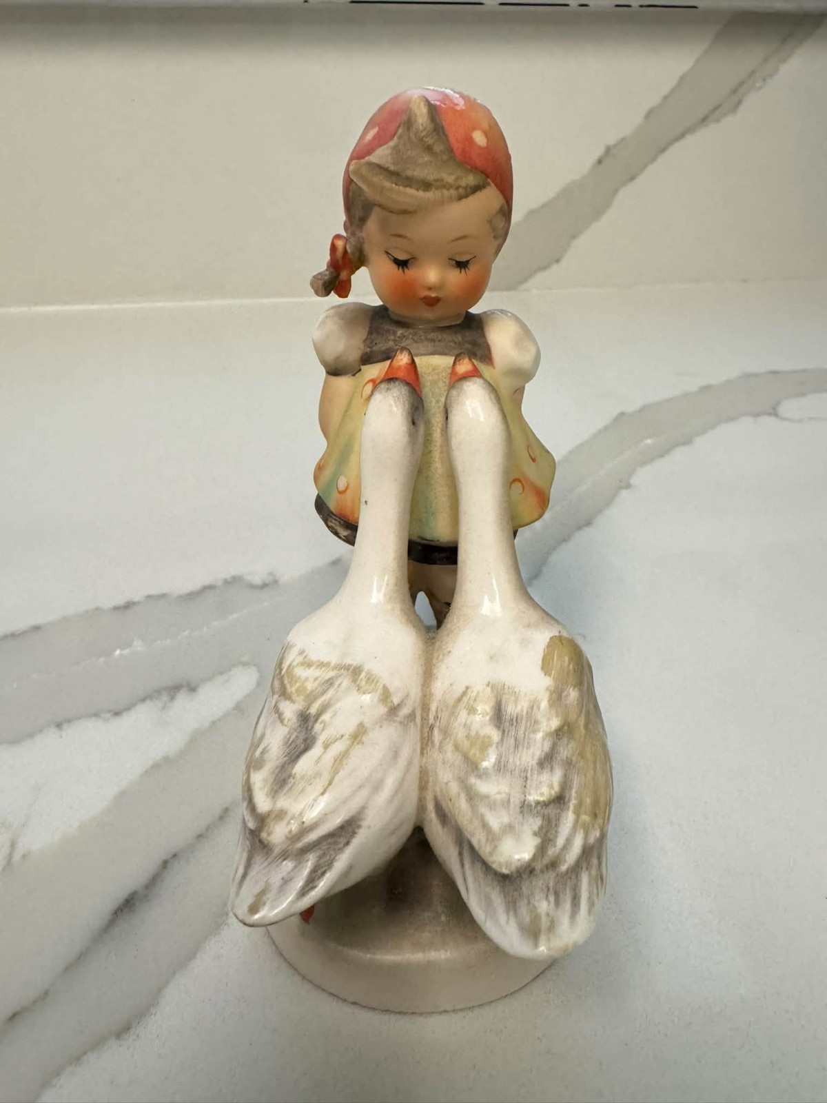 VTG Hummel Goebel “Girl with Geese” Figurine HUM 205/0 W. Germany TMK‑6