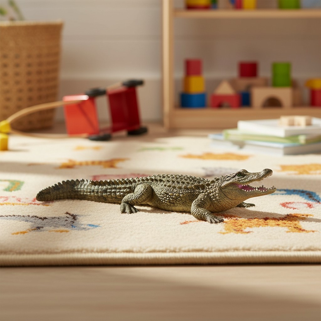 Papo Wild Animal Kingdom Alligator - Hand-Painted Children's Figurine 7.5in
