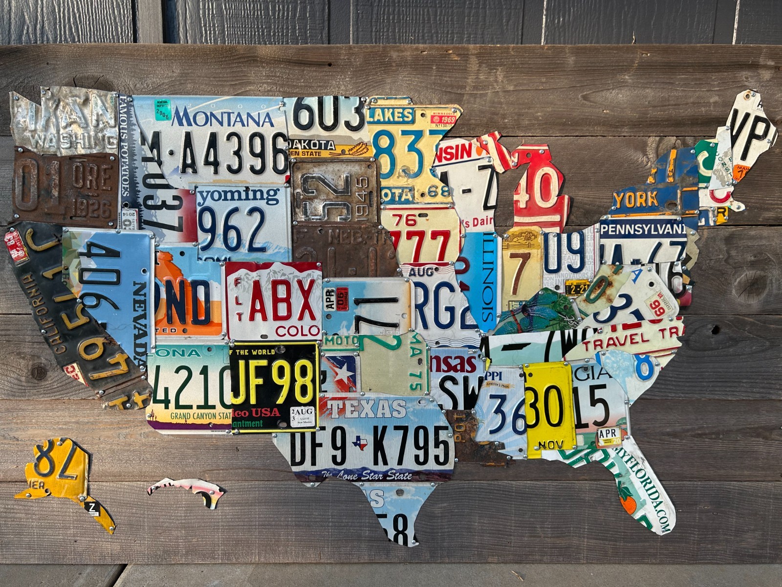 Extra Large Authentic USA License Plate Map Extra Large Authentic USA License Plate Map