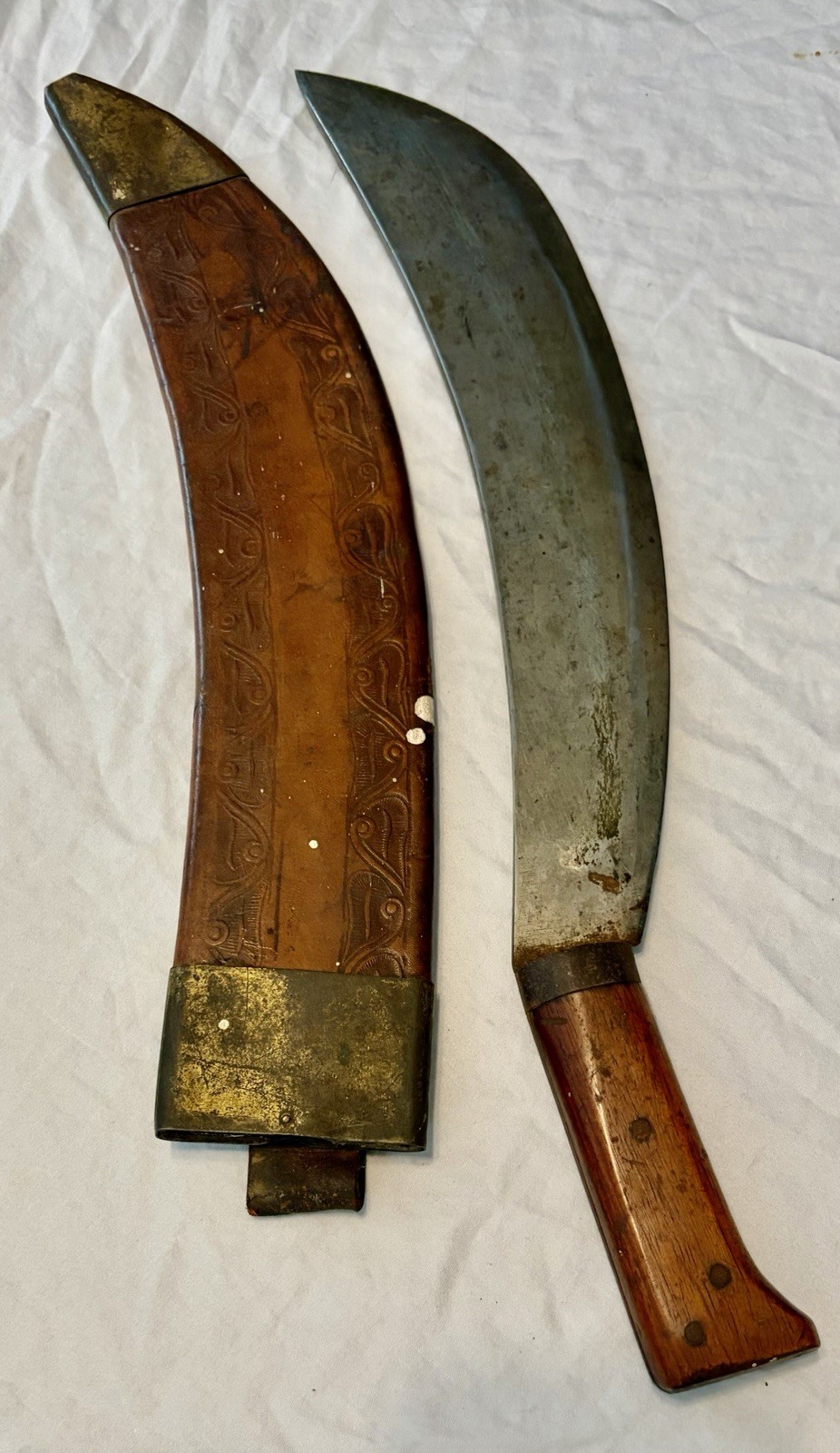 Original Spanish American War - WWI Collins 1005 Machete Bolo Knife & Sheath
