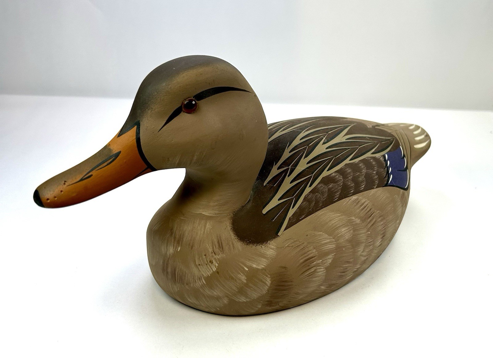 Hornick Bros. Stoney Point Decoys VA Wooden Duck Decoy Signed R. Hornick 1983