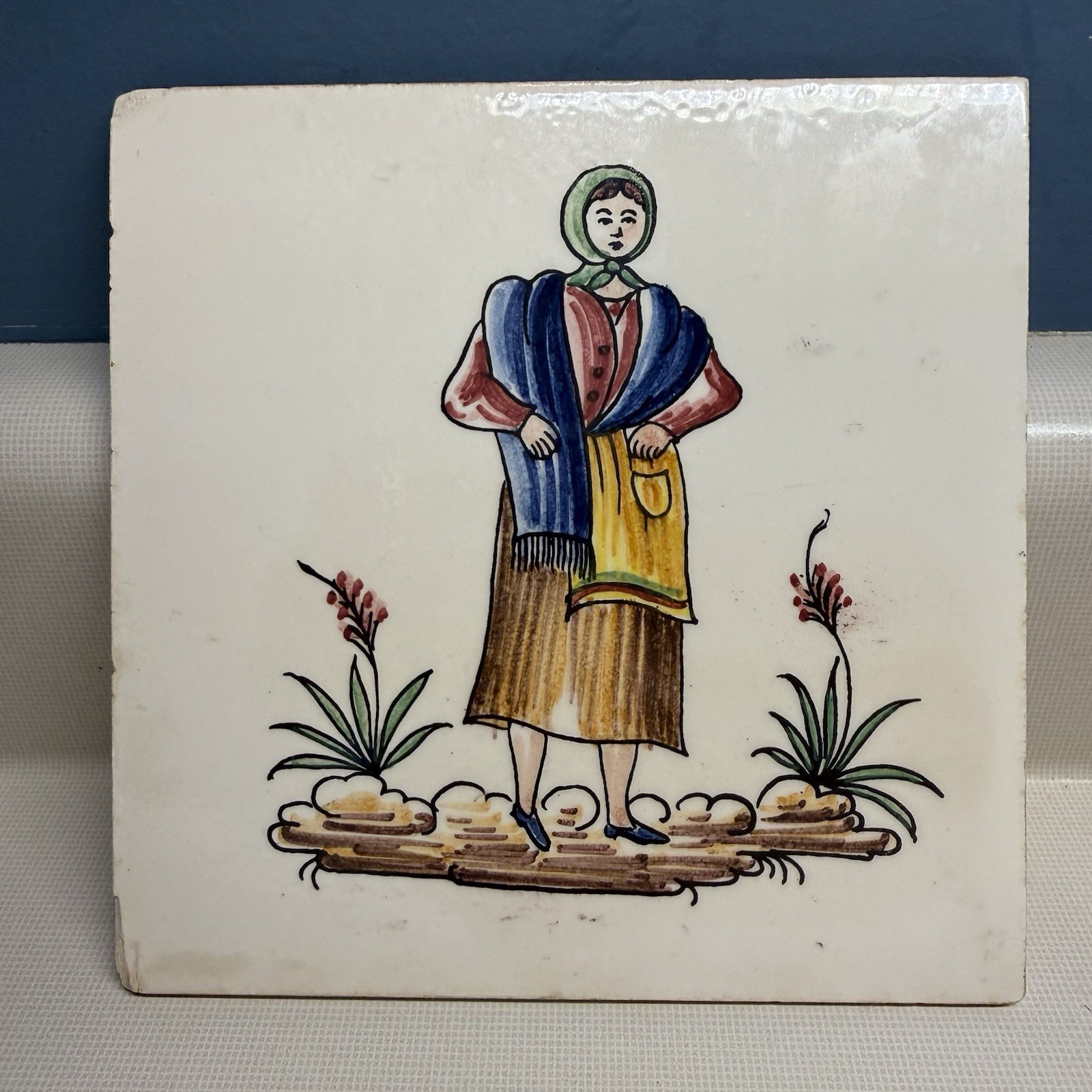 Hand Painted Tile - Outeiro Agueda - Portugal 6\ Hand Painted Tile - Outeiro Agueda - Portugal 6\