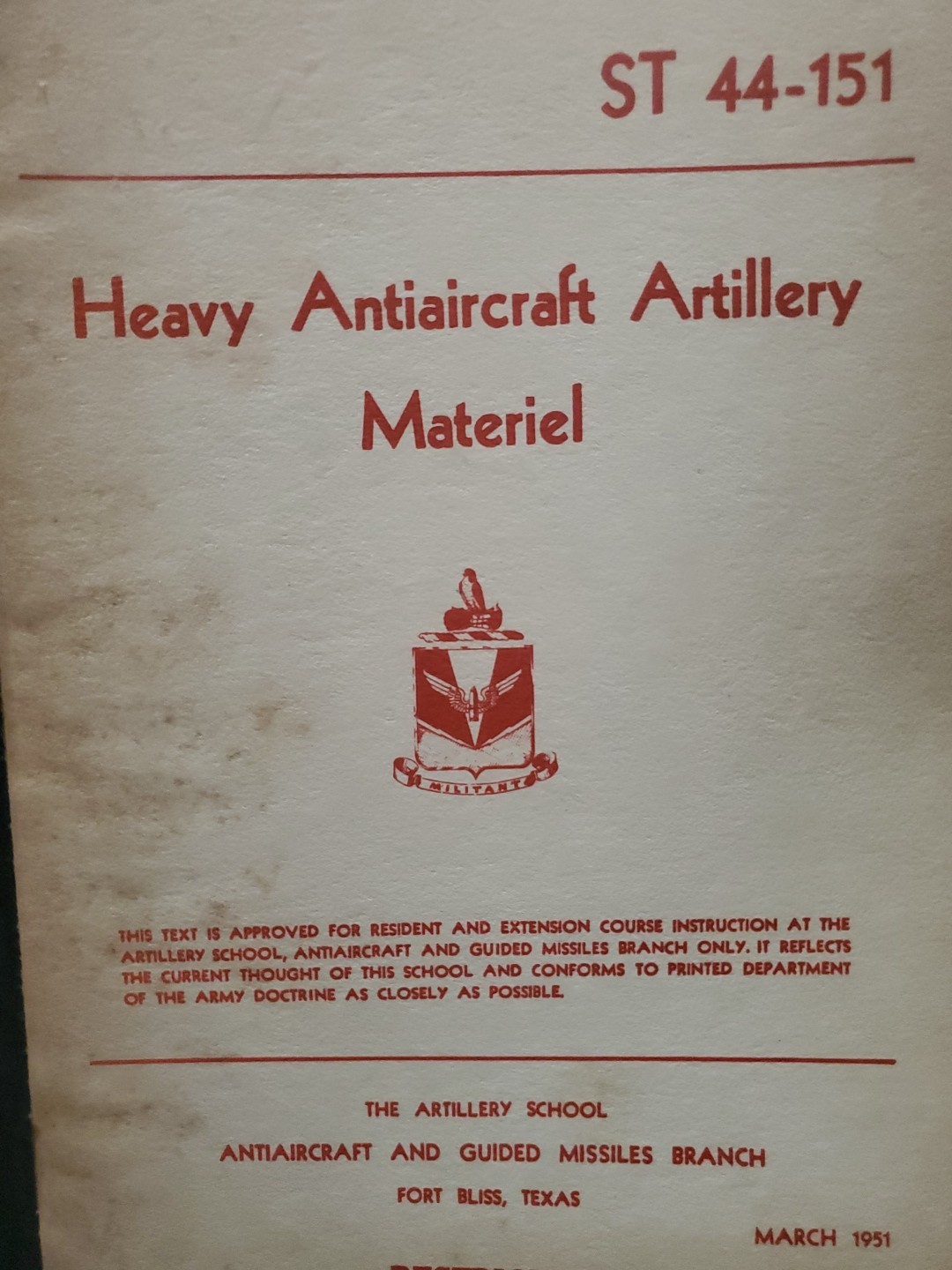 Heavy Antiaircraft Artillery Material 1951 Illustrated The Artillery School Heavy Antiaircraft Artillery Material 1951 Illustrated The Artillery School