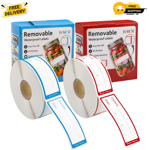 1000 PCS Removable Freezer Labels with Dispenser  1