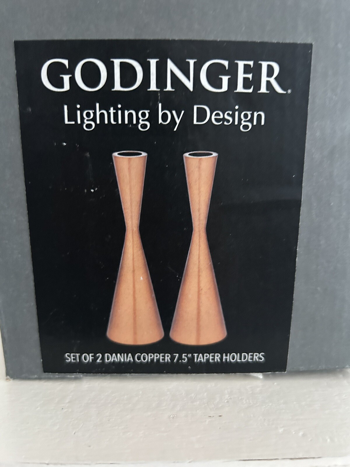 Godinger Hourglass Shaped Candlesticks 7.5\ Godinger Hourglass Shaped Candlesticks 7.5\