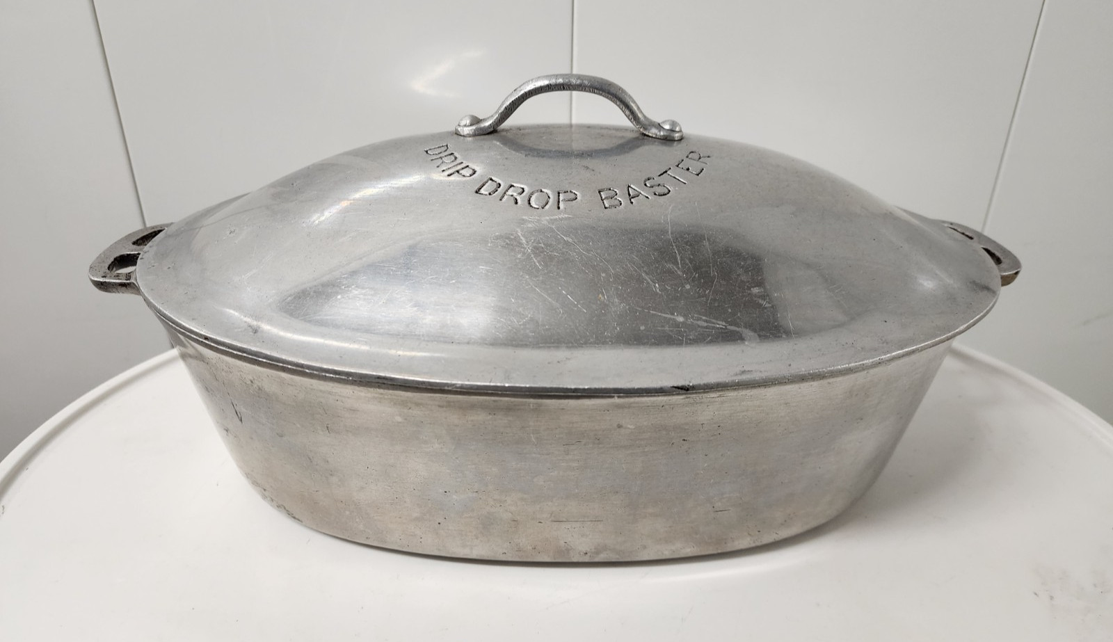 Wagner Ware Sidney-O #265 Drip-Drop Oval Roaster Baster w/Lid & Trivet