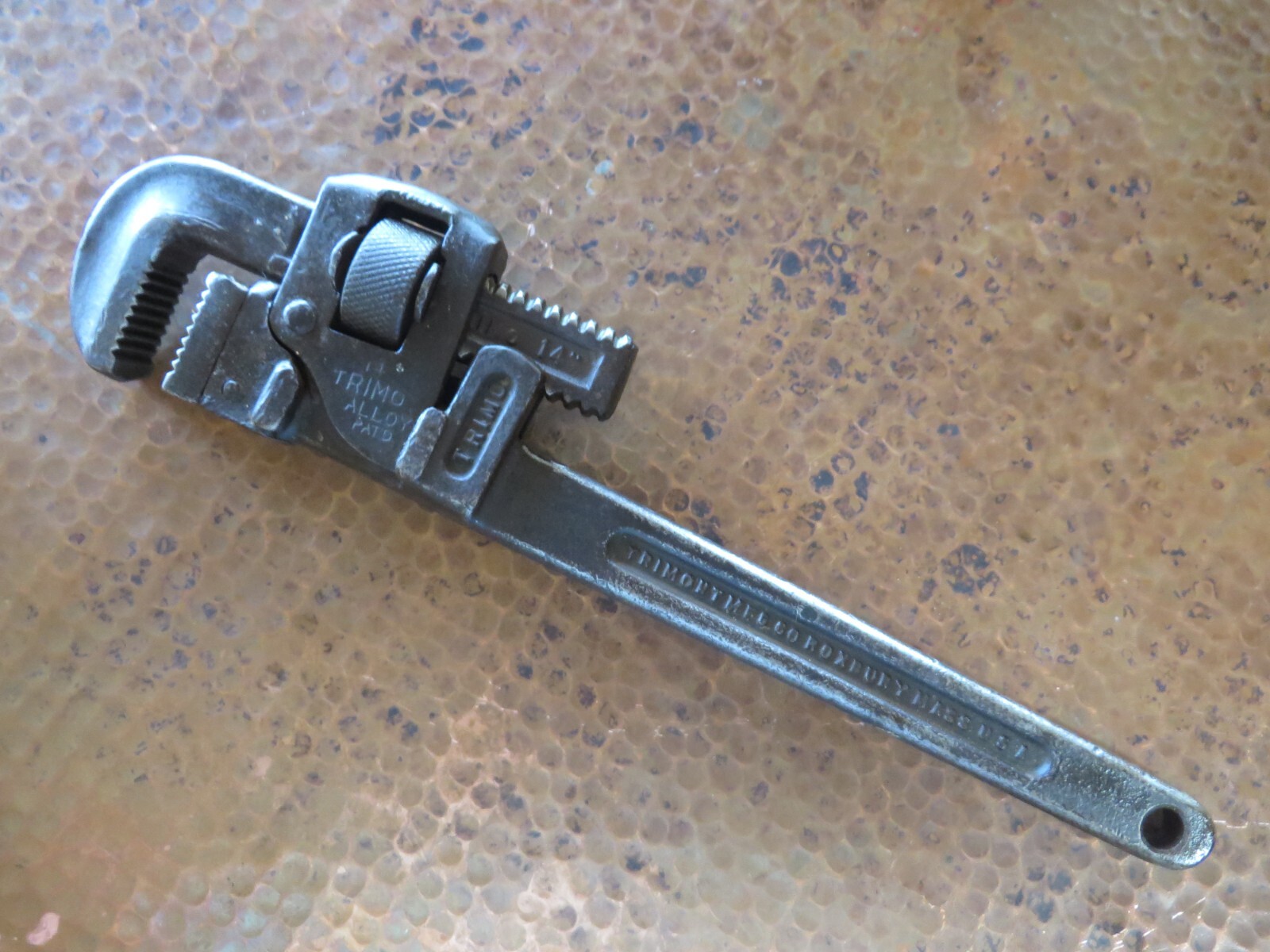 TRIMONT 1918 Adjustable Pipe Wrench TRIMO TRIMONT 1918 Adjustable Pipe Wrench TRIMO