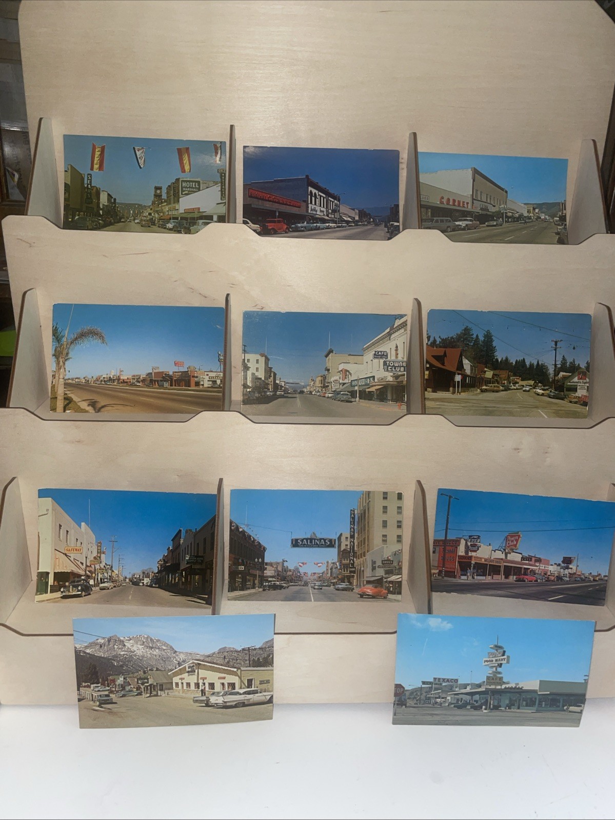 Lot Of 10 Chrome Uncirculated California Street Views & 1  Gas Station.