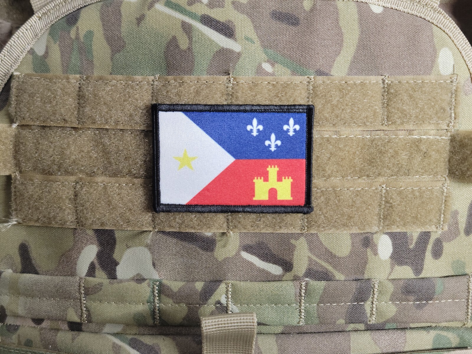 CAJUN FLAG Acadian Louisiana Swamp Tactical hook Military Morale Patch