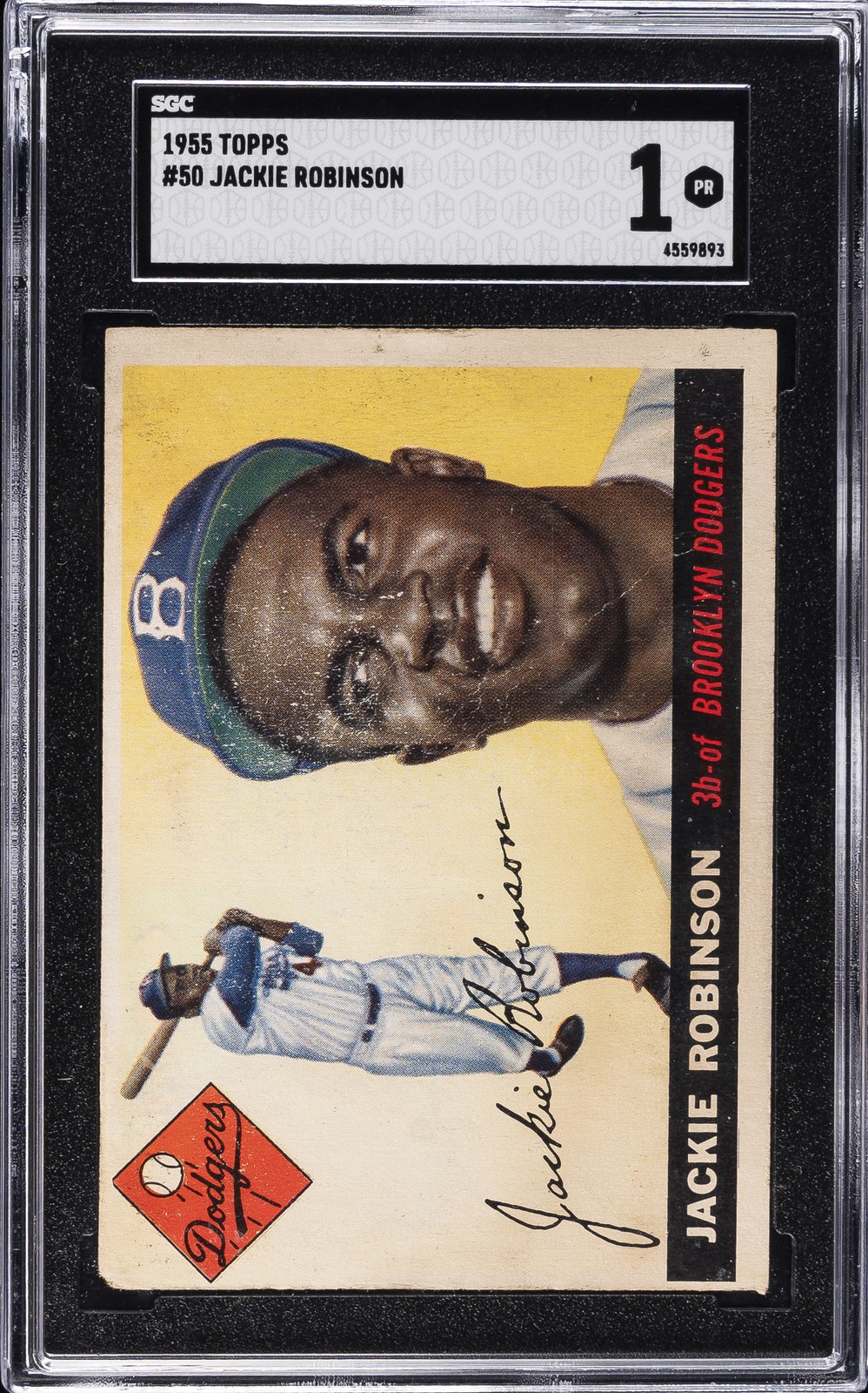 1955 TOPPS #50 JACKIE ROBINSON SGC 1