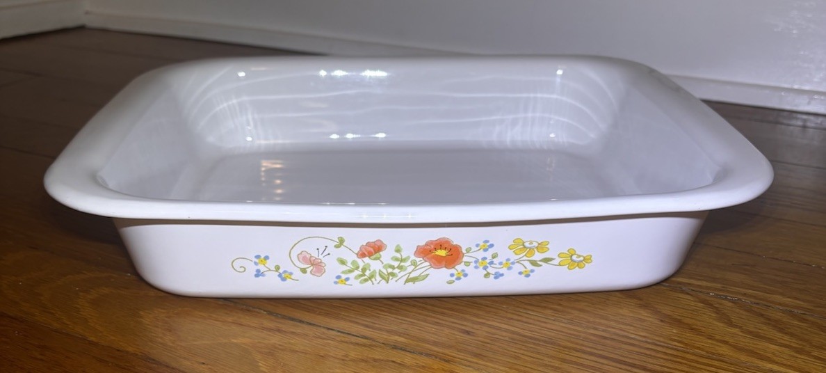Vintage Corning Ware Wildflower 12x10x2 A-21 Open Roasting Lasagna Pan NICE Vintage Corning Ware Wildflower 12x10x2 A-21 Open Roasting Lasagna Pan NICE