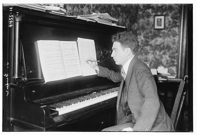 Photo:Samuel Gardner at Piano Composer Violinist Portrait c1915-1920
