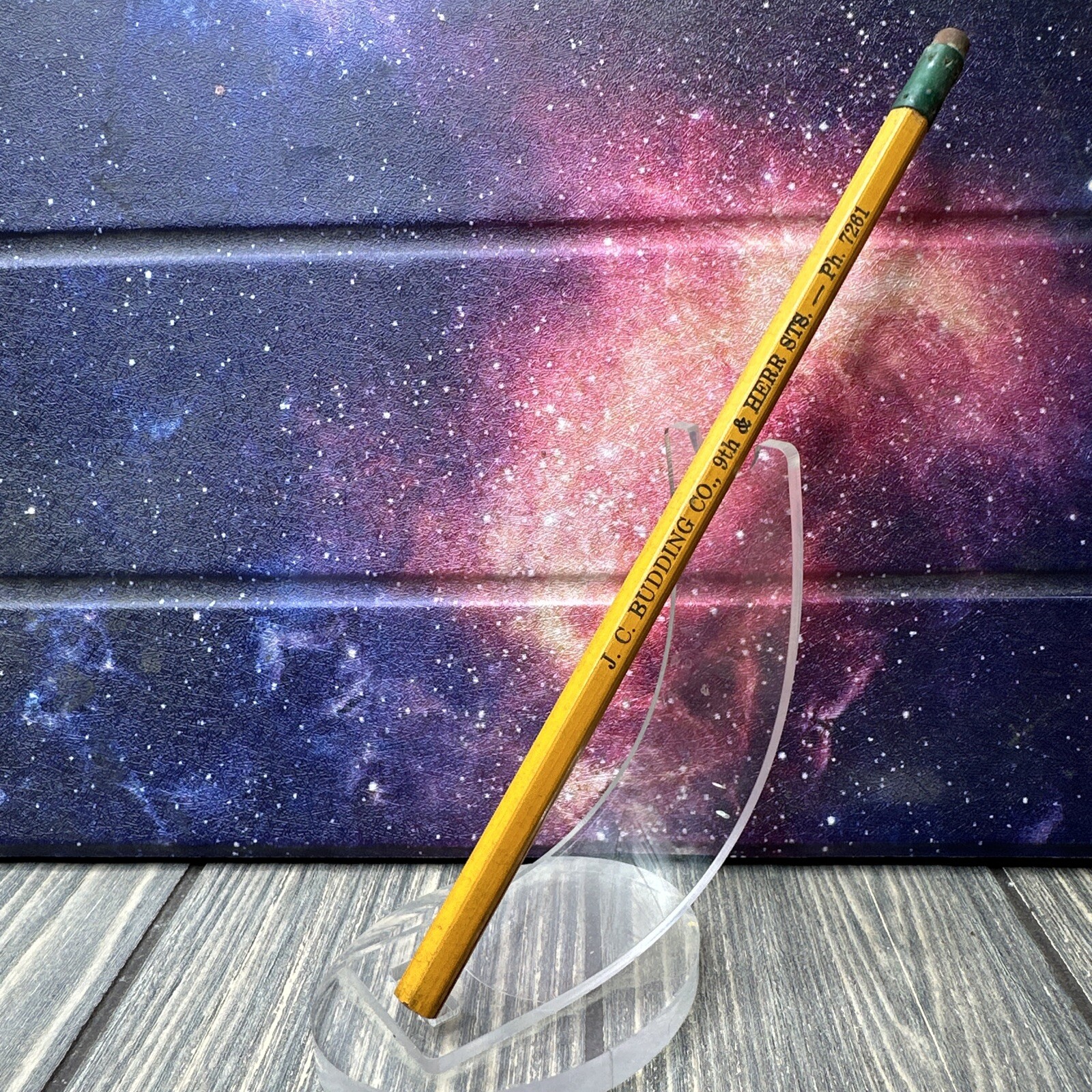 Vintage J C Budding Co Unsharpened Pencil Advertisement
