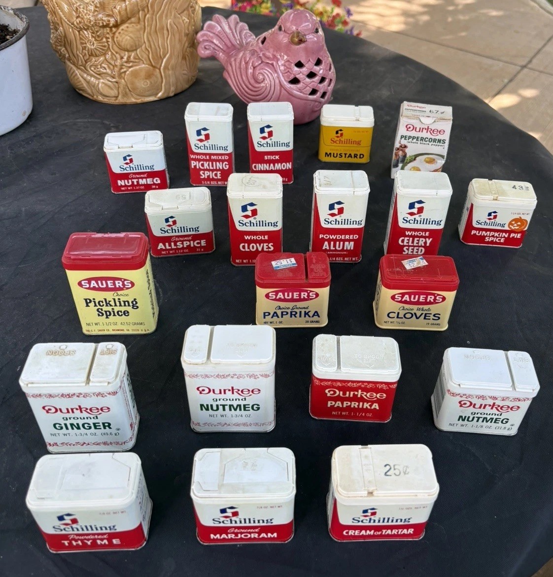 Lot of 20 Vintage Schilling, Sauer’s & Durkee Spices, most are half to full 🫚🎃