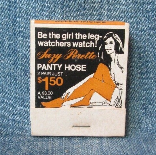 Suzy Perette Panty Hose Vintage Full Unstruck Matchbook MX73