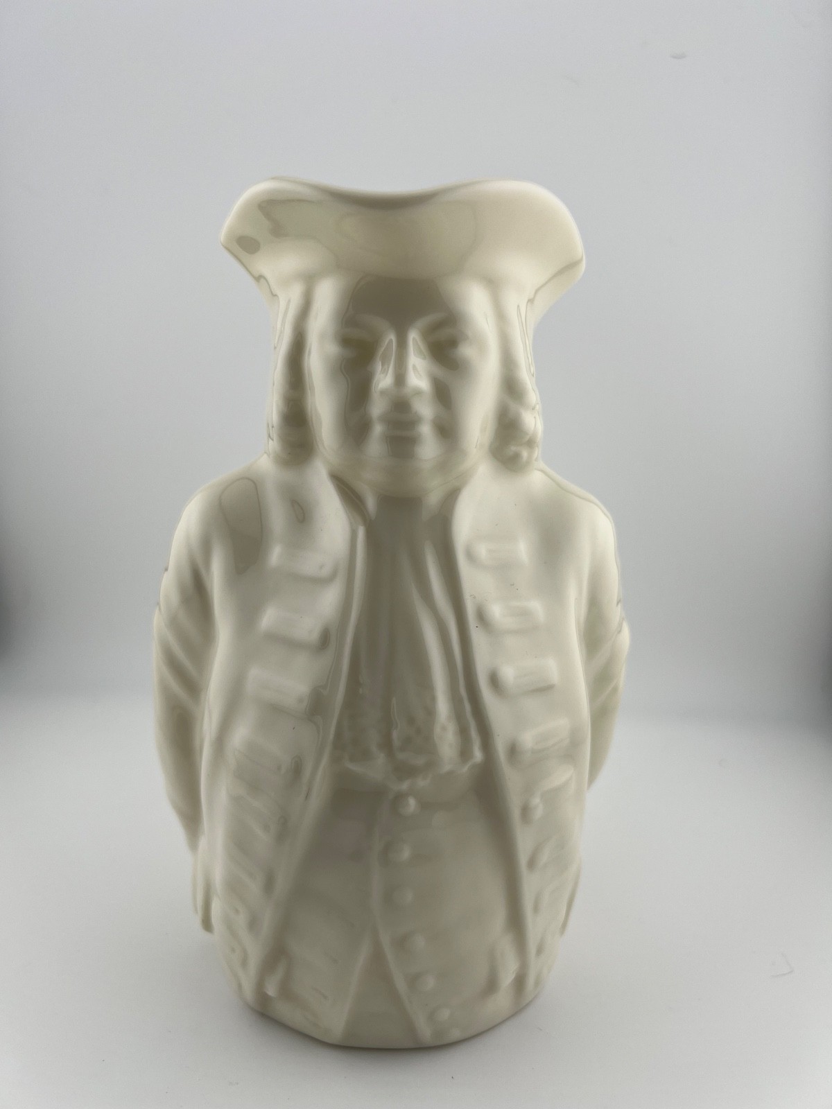 Vintage Lenox William Penn Treaty Toby Jug Pitcher Green Wreath Mark 7” USA
