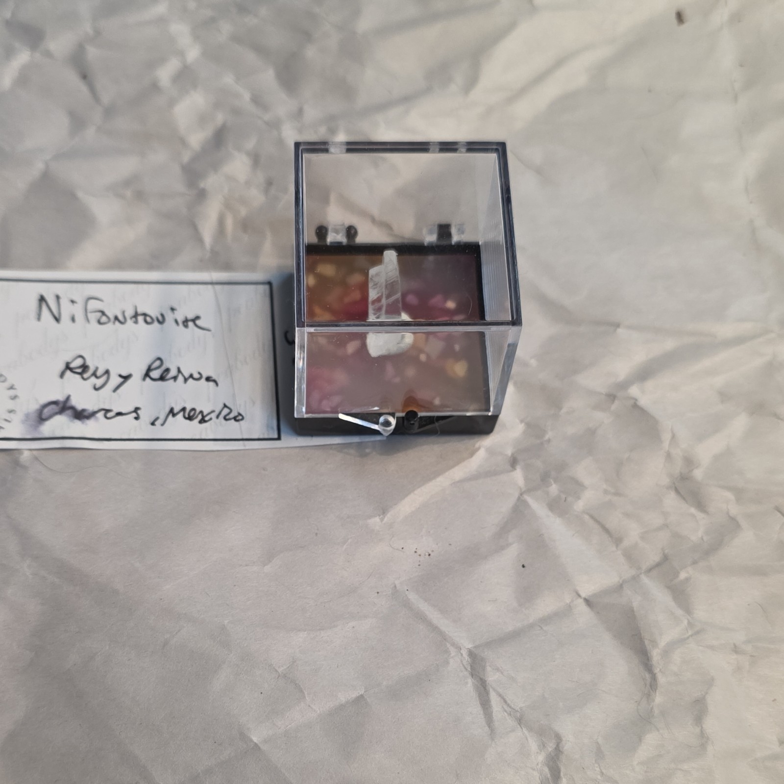 Nifontovite Crystal Tiny Perky Box Charcas, Mexico