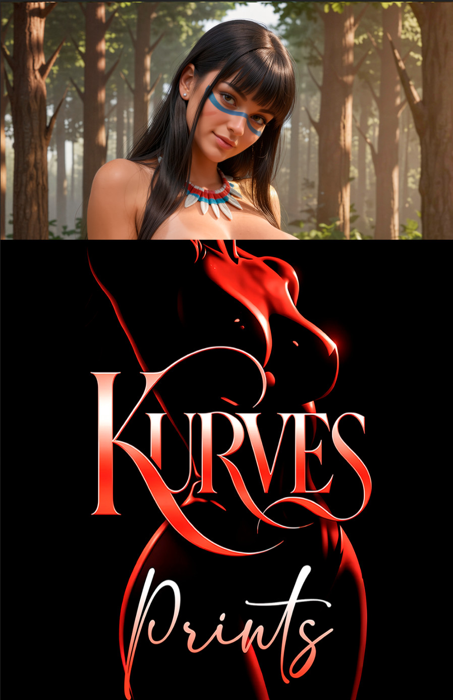 POCAHONTAS | VIRGIN NOTI | SINGLE COVER PRINT | KURVES COMICS POCAHONTAS | VIRGIN NOTI | SINGLE COVER PRINT | KURVES COMICS