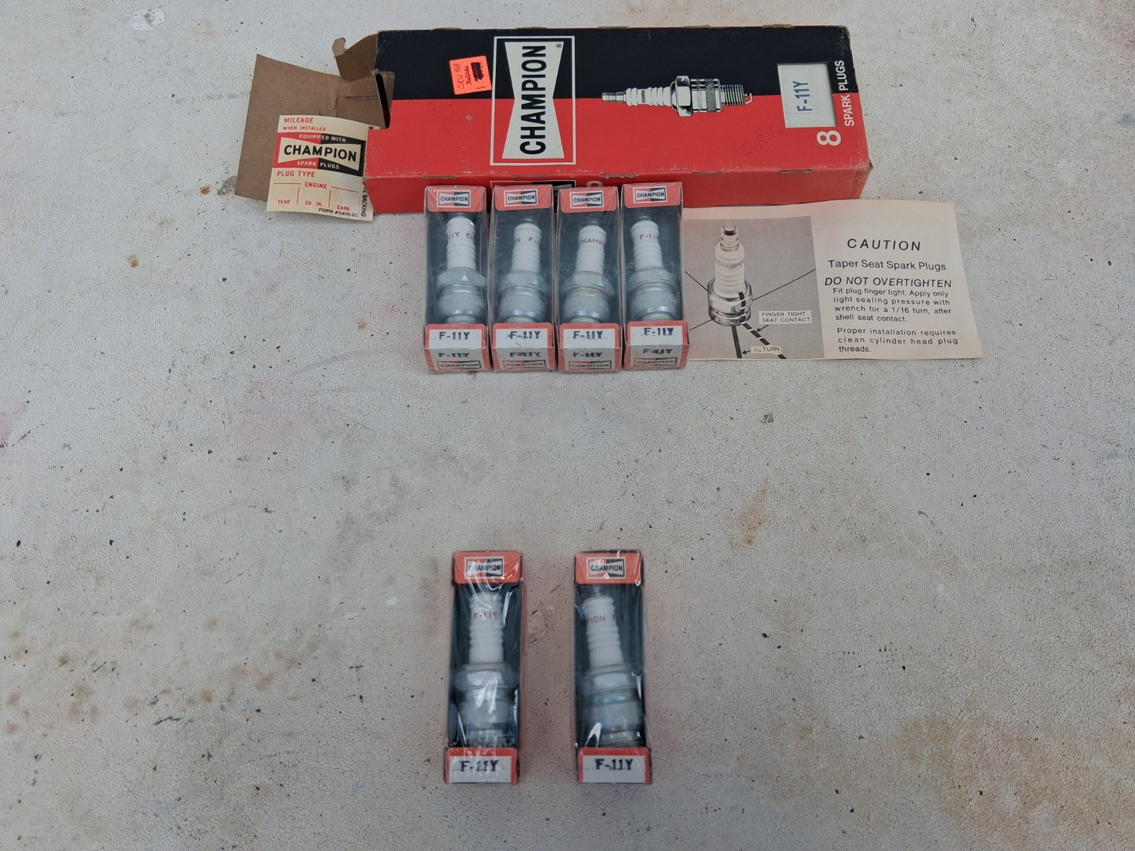 2 Champion F-11Y spark plugs buy more and save $$ in original sealed packages