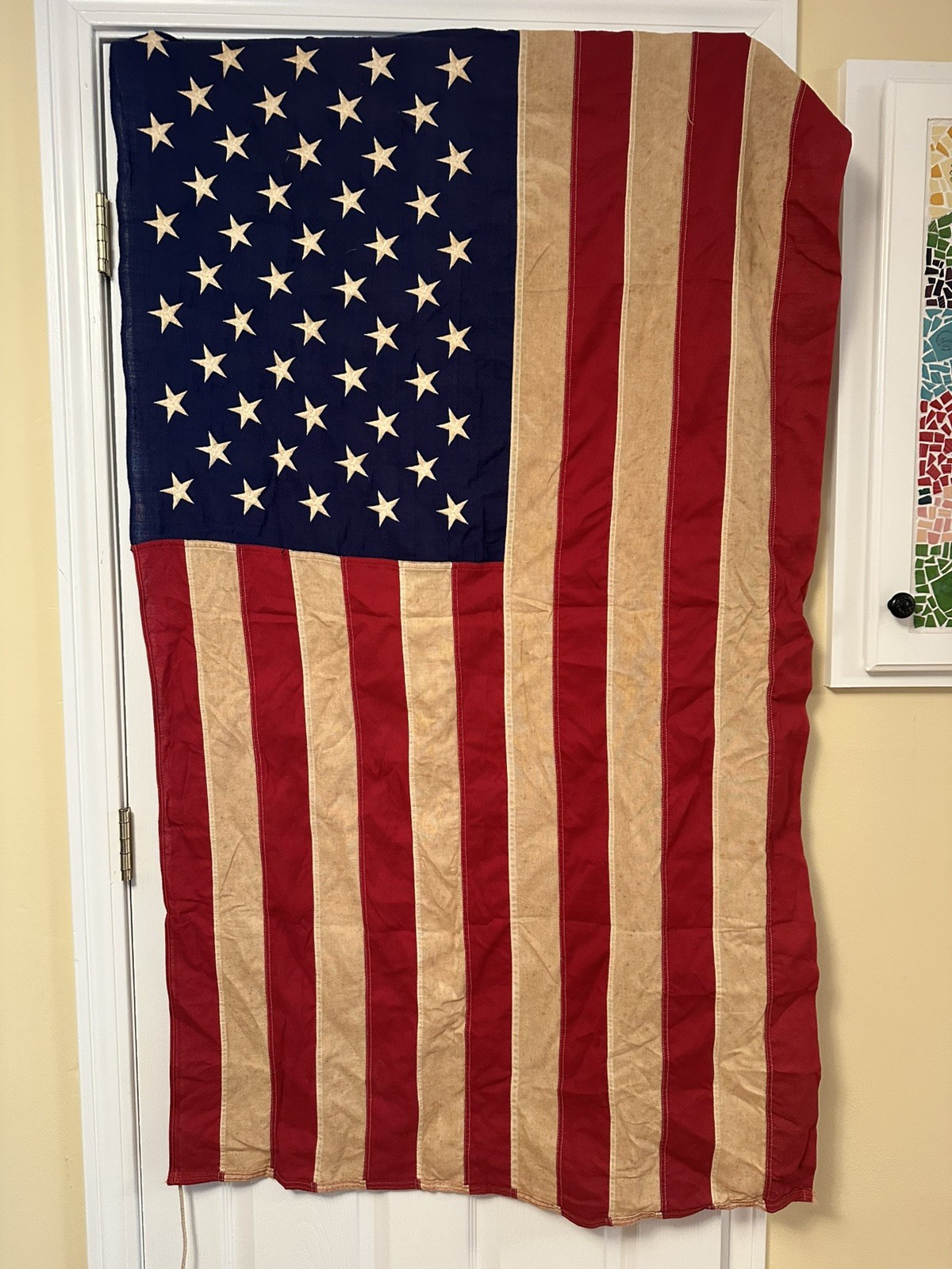 Vintage Annin Defiance 50 Star American Flag 3x5 Cotton Bunting Sewn USA