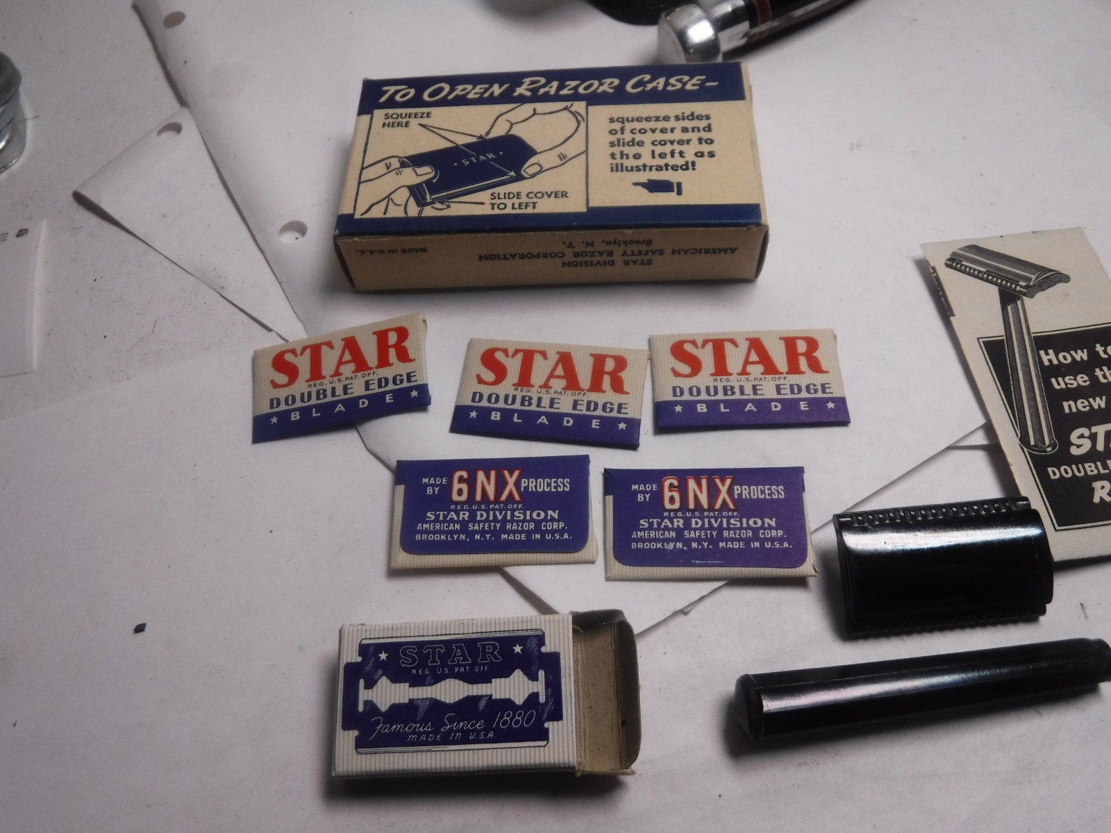 Vintage STAR Double Edge Safety Razor w/ Original Box USA NEW OLD STOCK...