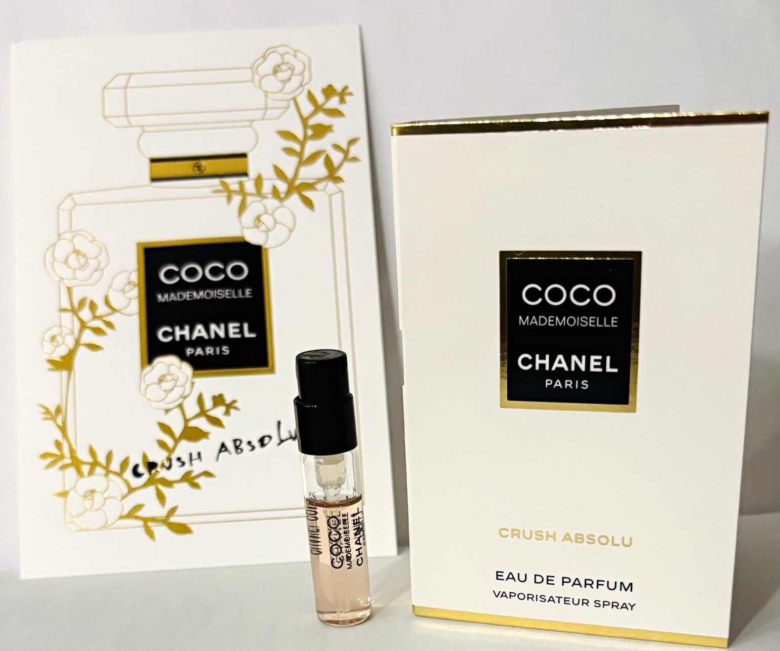 CHANEL Coco Mademoiselle Crush Absolu EDP Sample Spray 1.5ml0.05oz + Chanel Card
