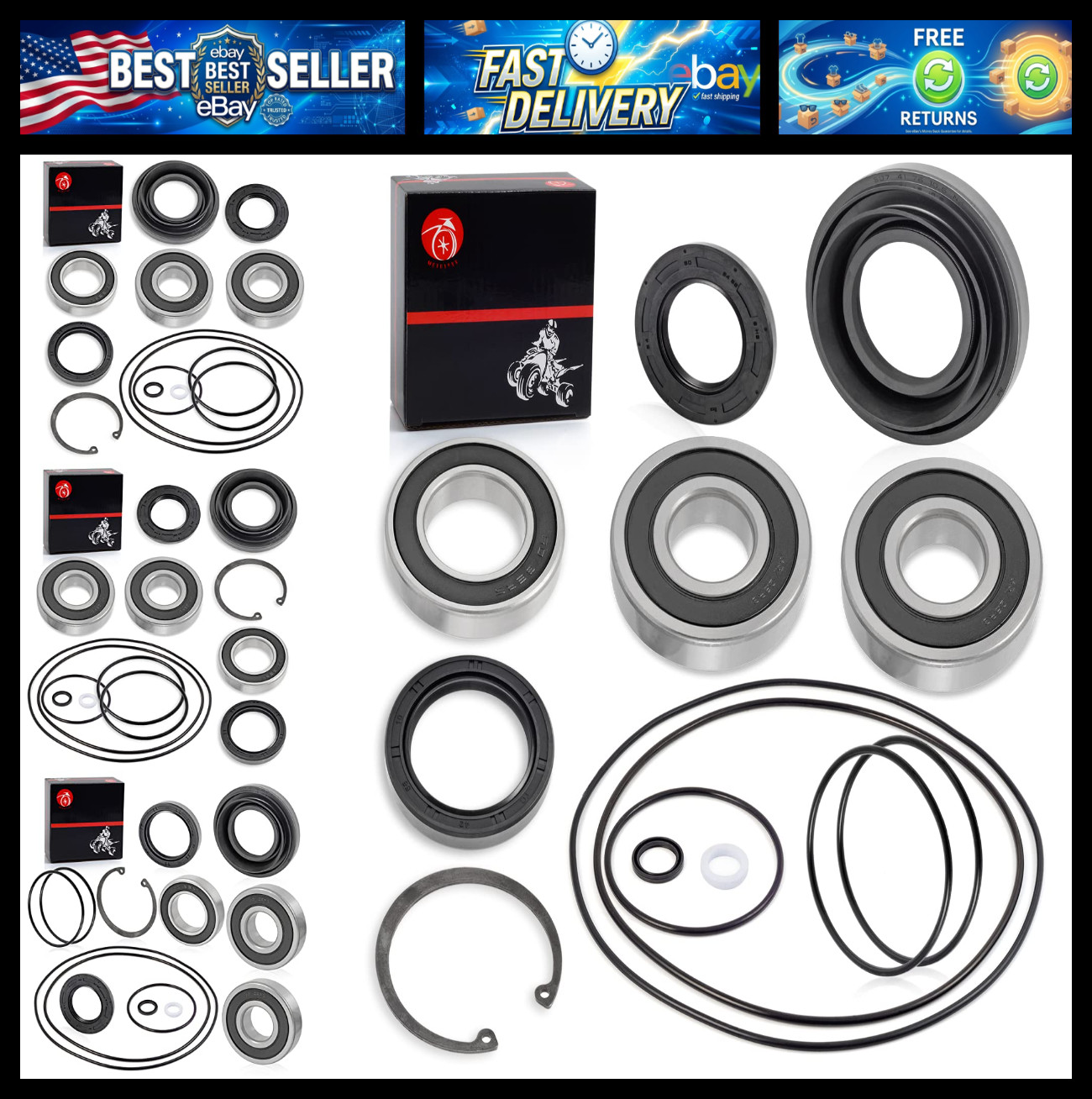 Rear Axle Wheel Seal Bearing O-Ring kit for Honda Rancher 350 TRX 350 Foreman 40