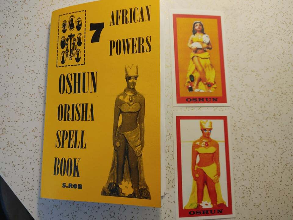 Oshun Orisha spellbook 80 page staple bound book with 2 prayer cards
