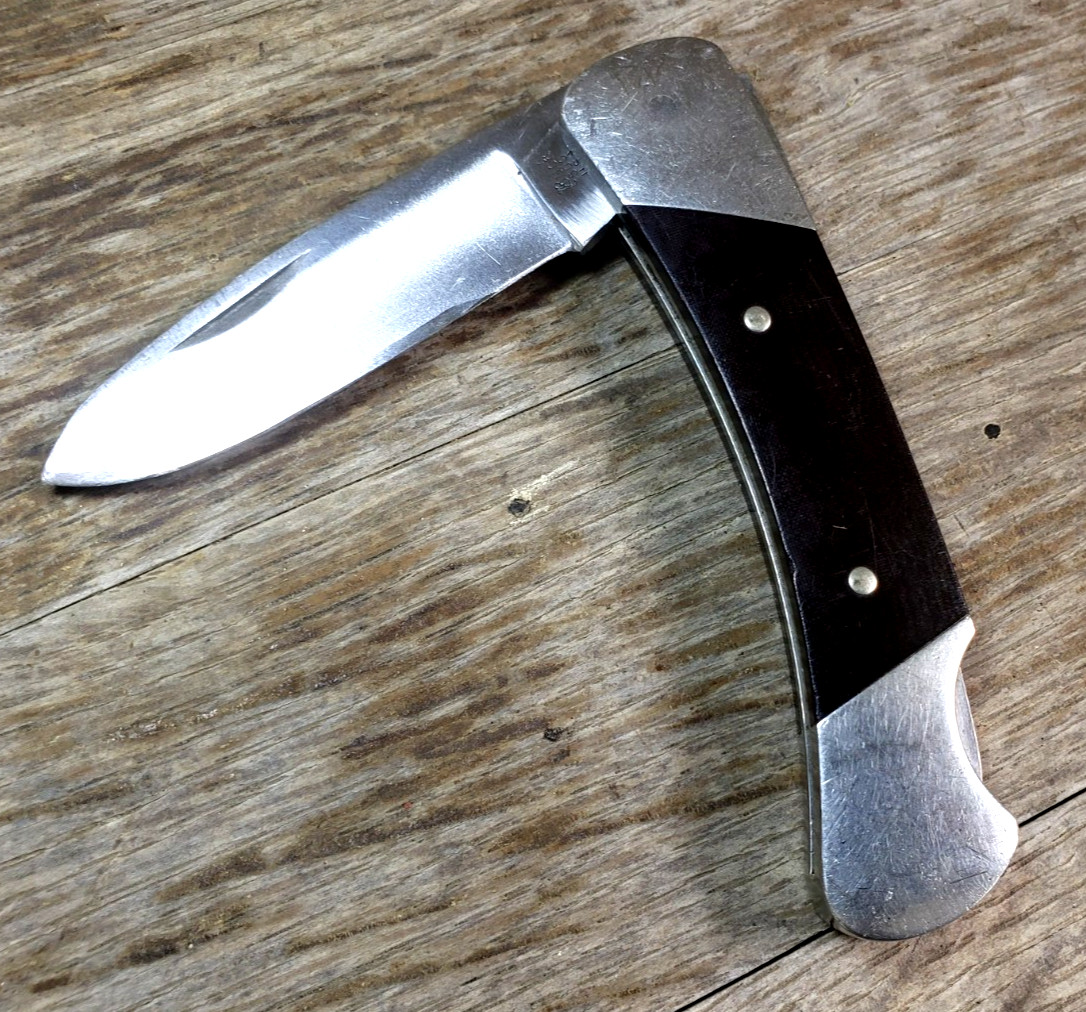Vtg Script Buck 500 Folding Knife Pre 1986 USA