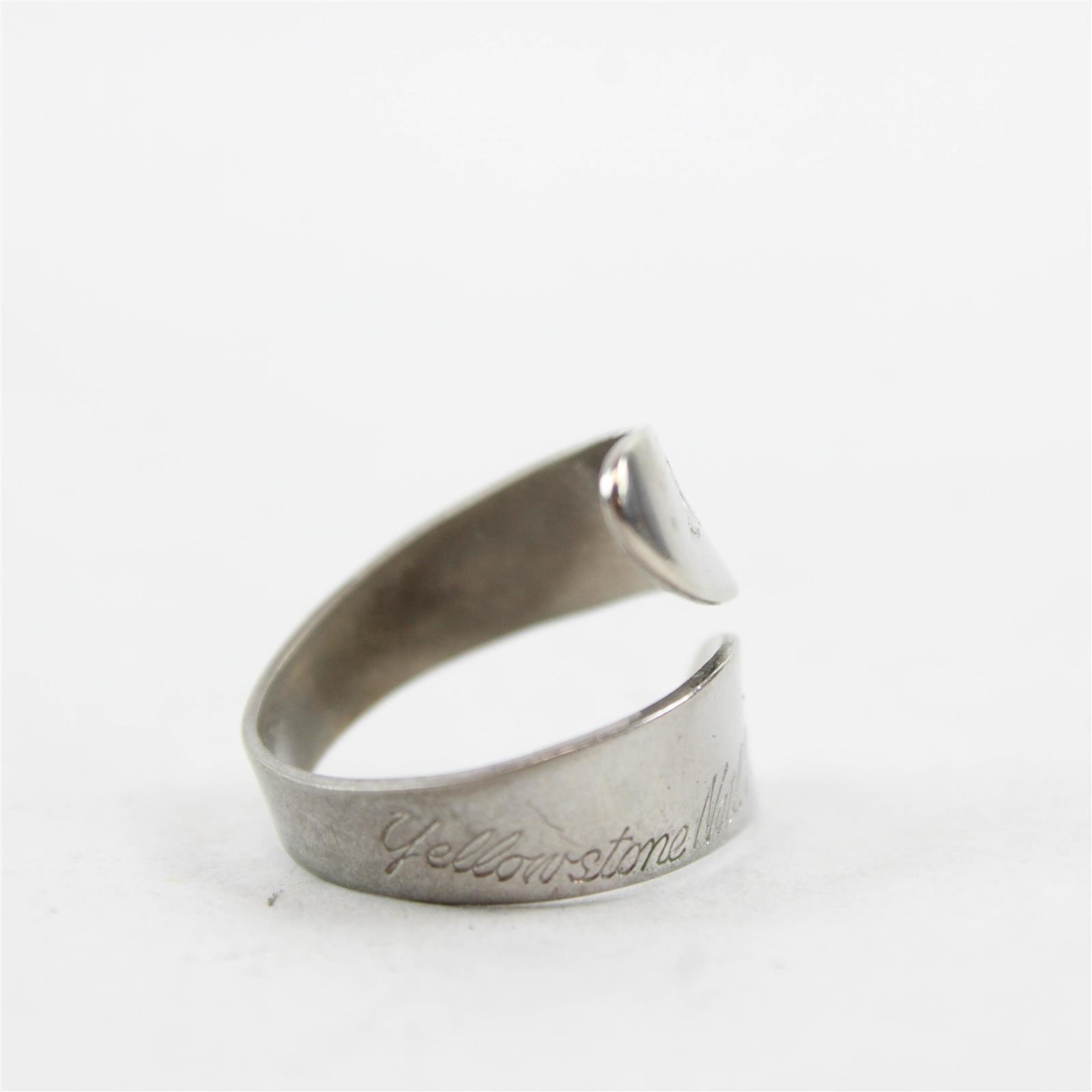 Yellowstone National Park Silver Plated Souvenir Ring Size 7 Yellowstone National Park Silver Plated Souvenir Ring Size 7