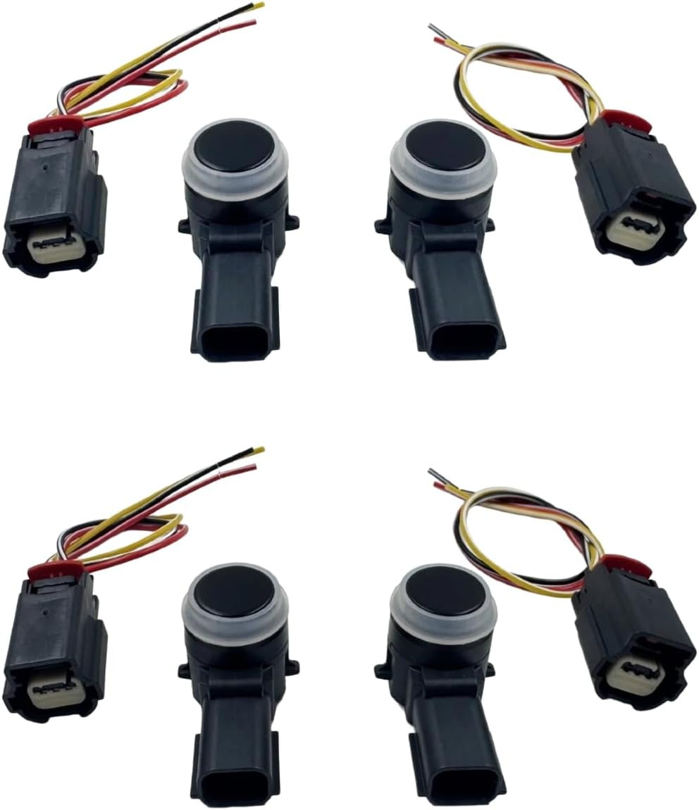 4Pcs Bumper Park Assist Object Sensor with Connector Fit for Cadillac for Chevy