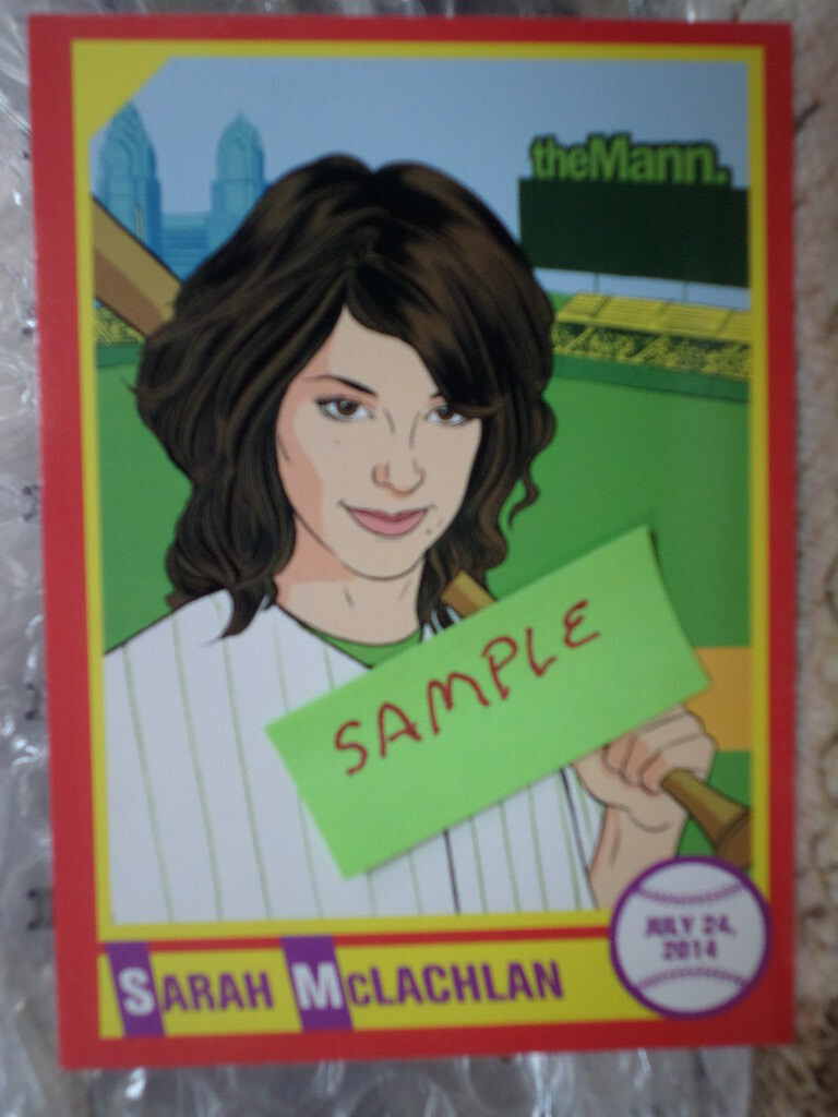 SARAH MCLACHLAN  CONCERT CARD  PHILLY TOUR   2014