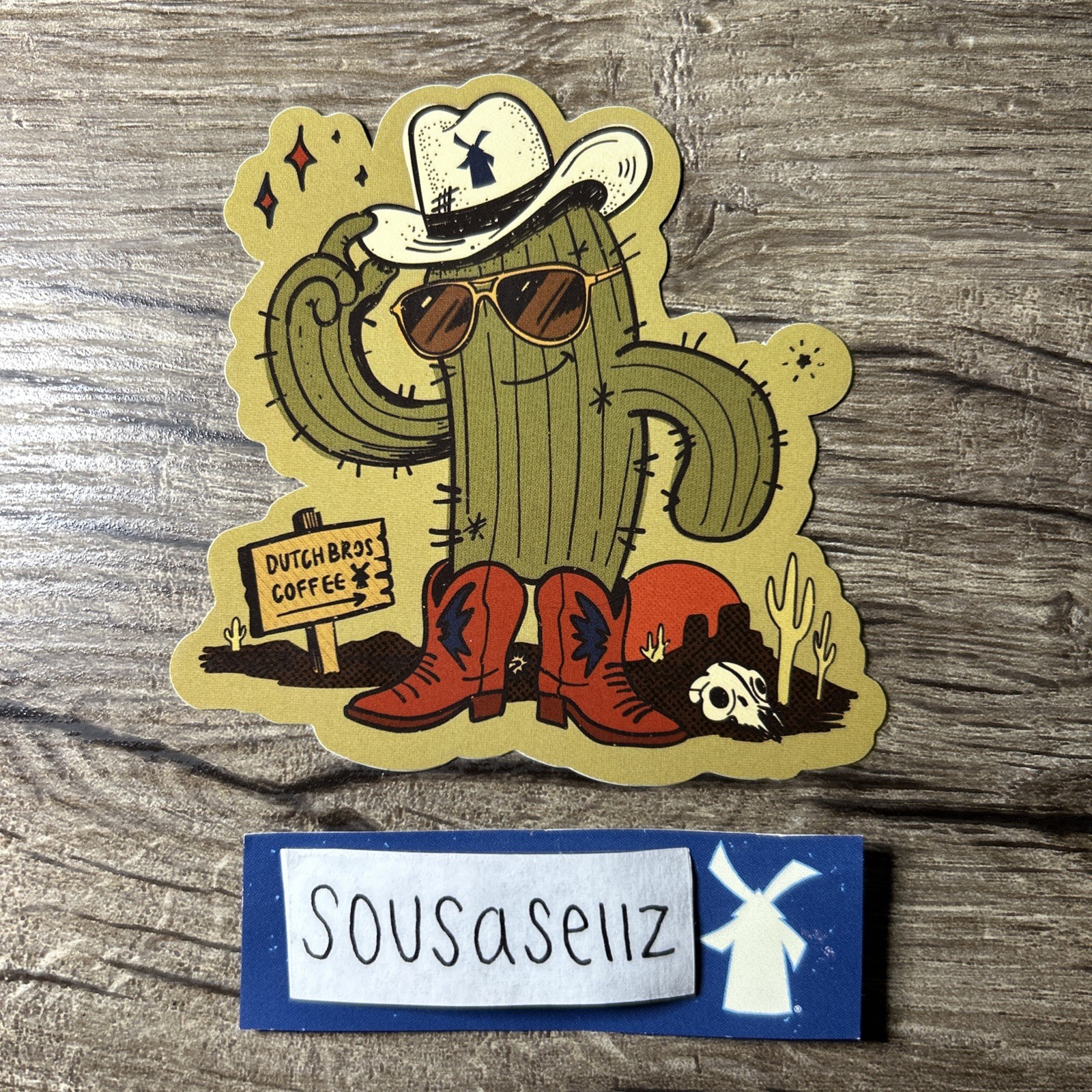 Dutch Bros Cactus Cowboy Second Chance Sticker September 22