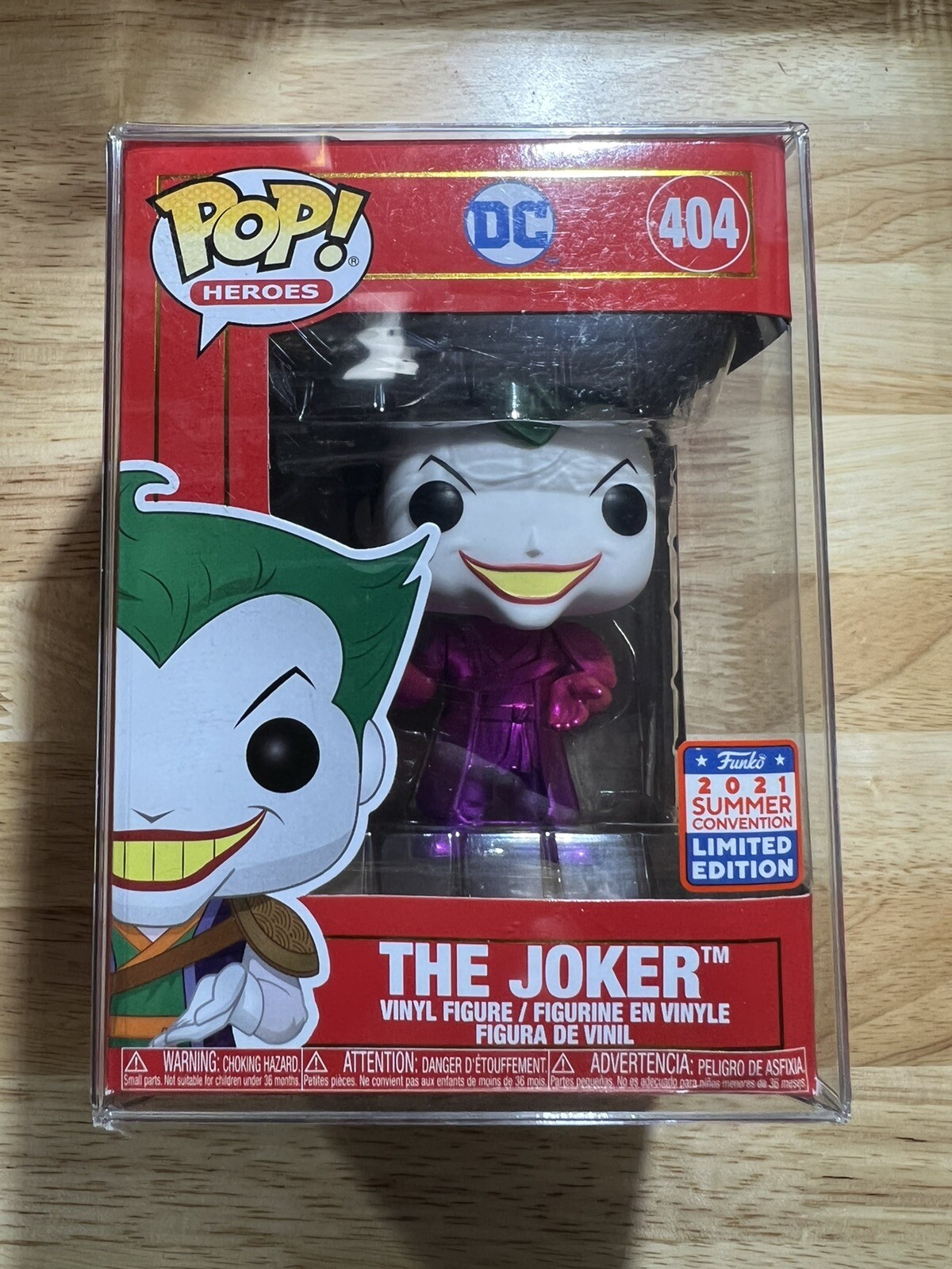 Funko Pop Joker Metallic Purple Exclusive Shanghai 2021 DC Imperial Palace #404