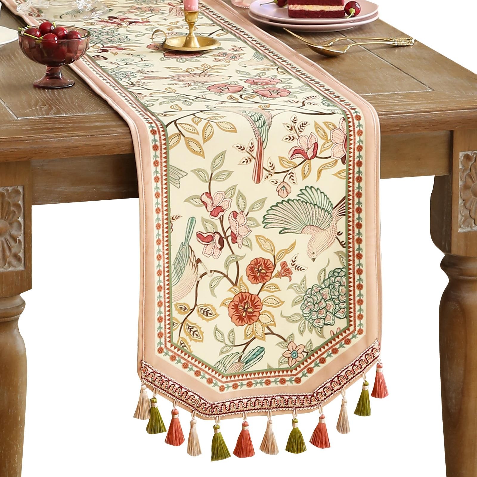 Patdrea Designer Vintage French Velvet Table Runner,12\