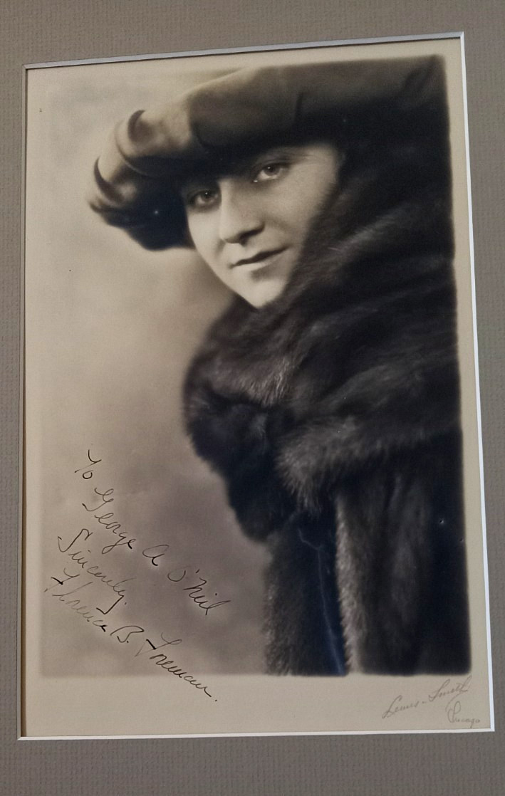 Vtg 1920s Lewis Smith Chicago Studio Portrait Photo Frances B Newman Autographed