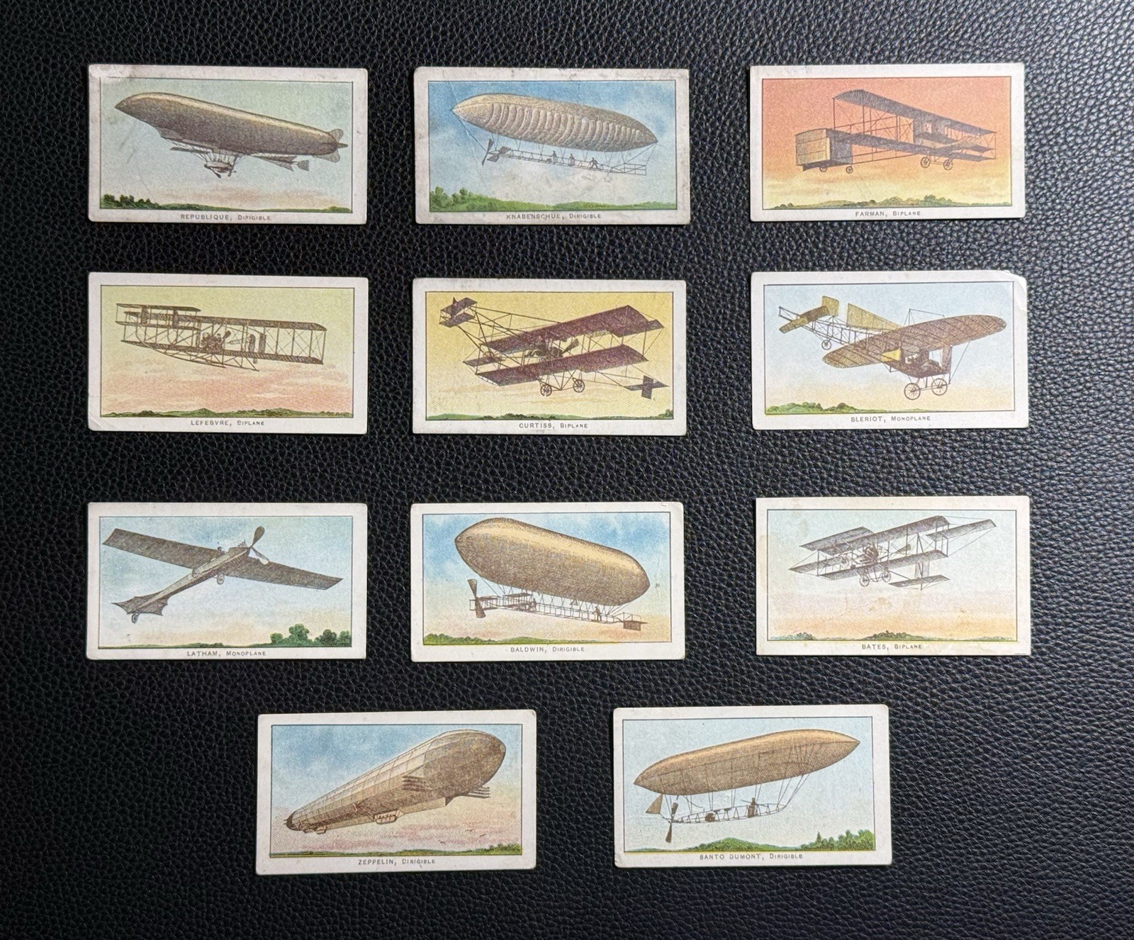 1910 Philadelphia Caramel Airships Near Complete Set 11 of 15 Nice Condition