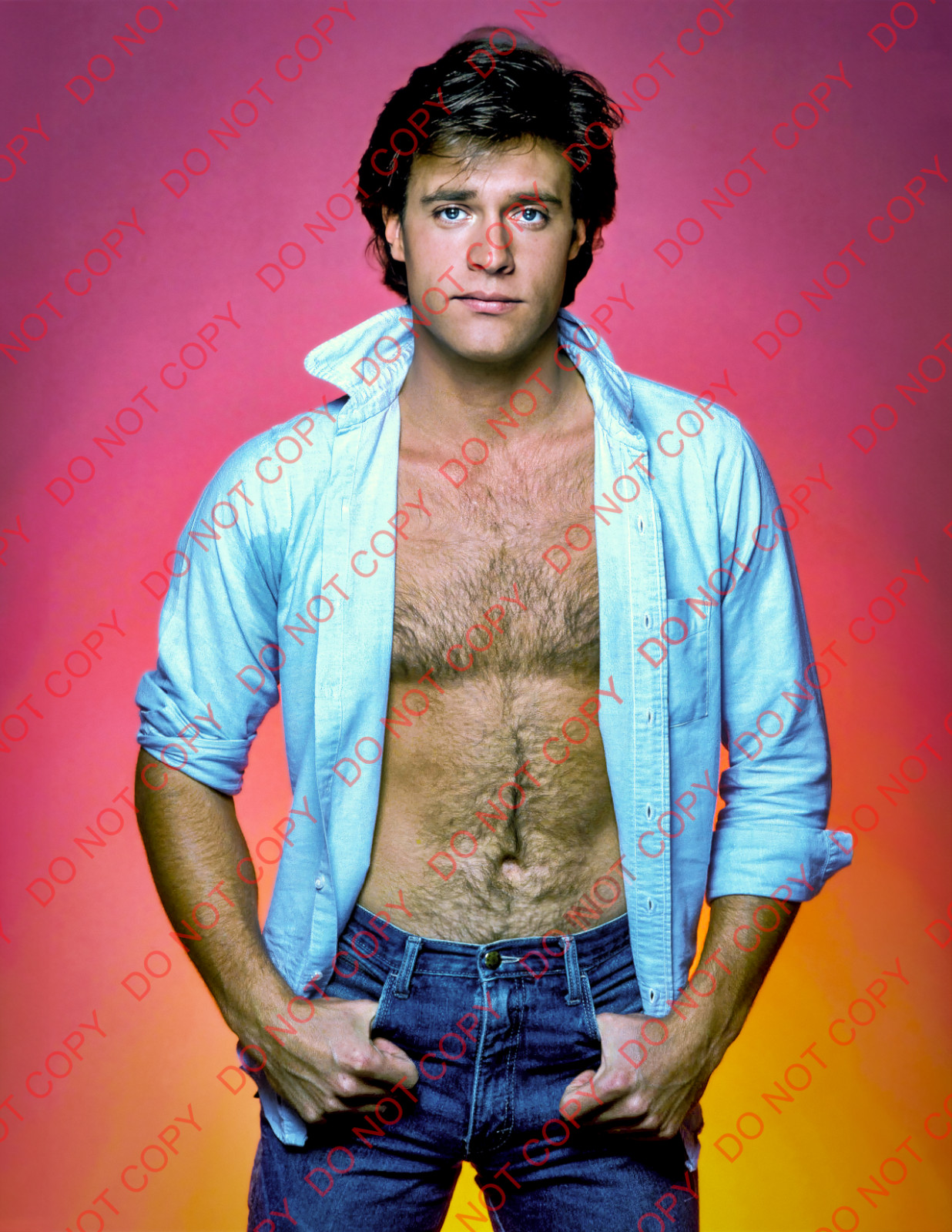 John James, Barechested, Hairy, Shirtless, Beefcake, Gay Interest, 8.5x1 Print