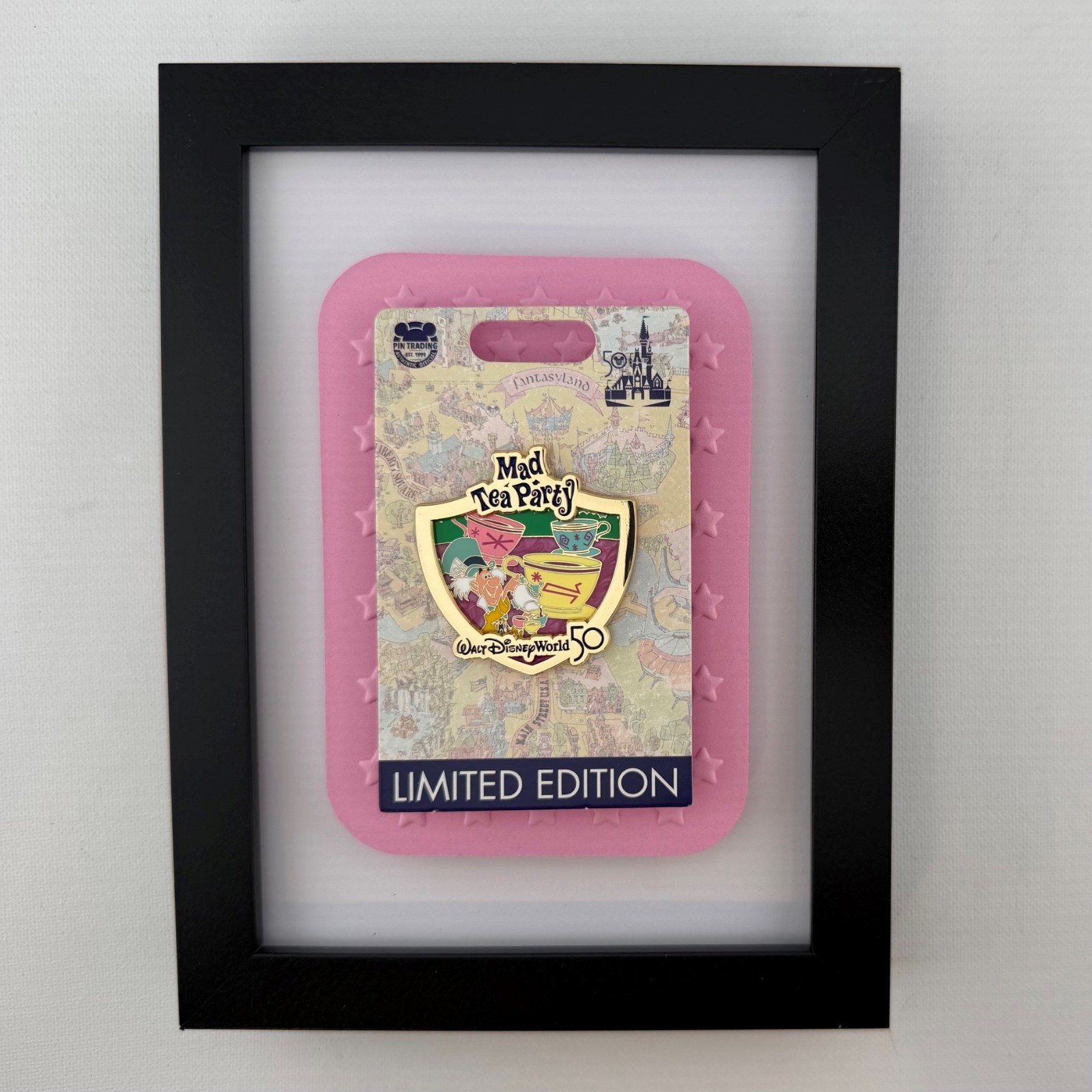2021 WDW 50th Anniversary Attraction Crest Pin - Mad Tea Party Alice - LE 2000 2021 WDW 50th Anniversary Attraction Crest Pin - Mad Tea Party Alice - LE 2000