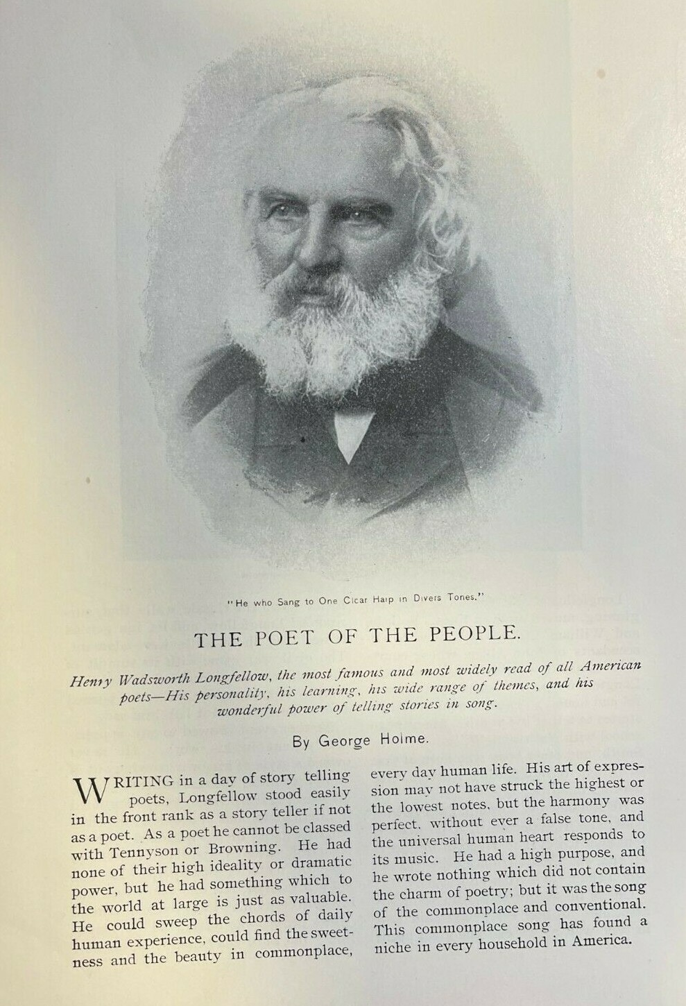 1894 henry Wadsworth Longfellow Poet of the People illustrated 1894 henry Wadsworth Longfellow Poet of the People illustrated