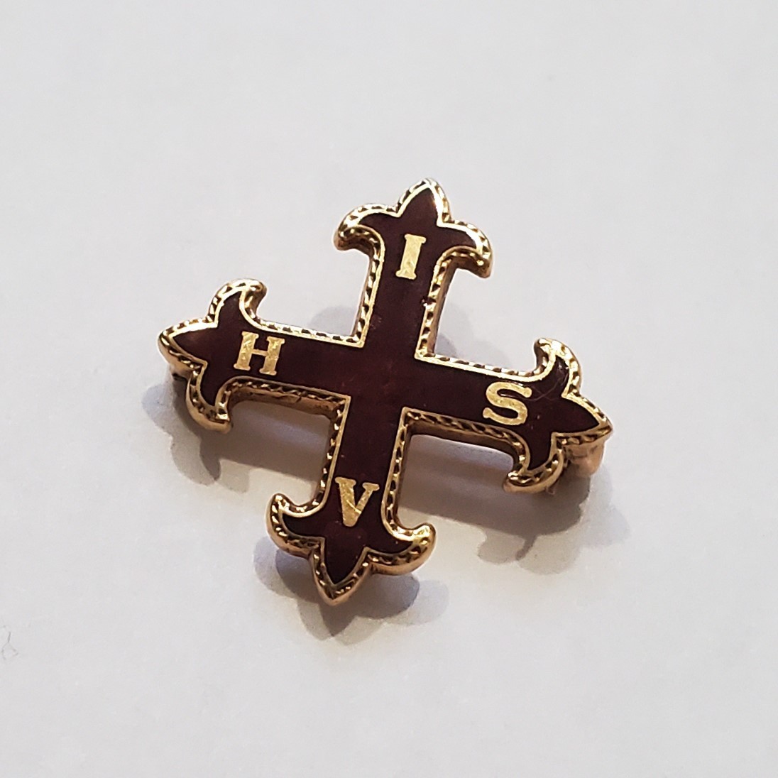 Vintage 10Kt. (2.38 Grams) Solid Gold RED CROSS OF CONSTANTINE Pin/Badge