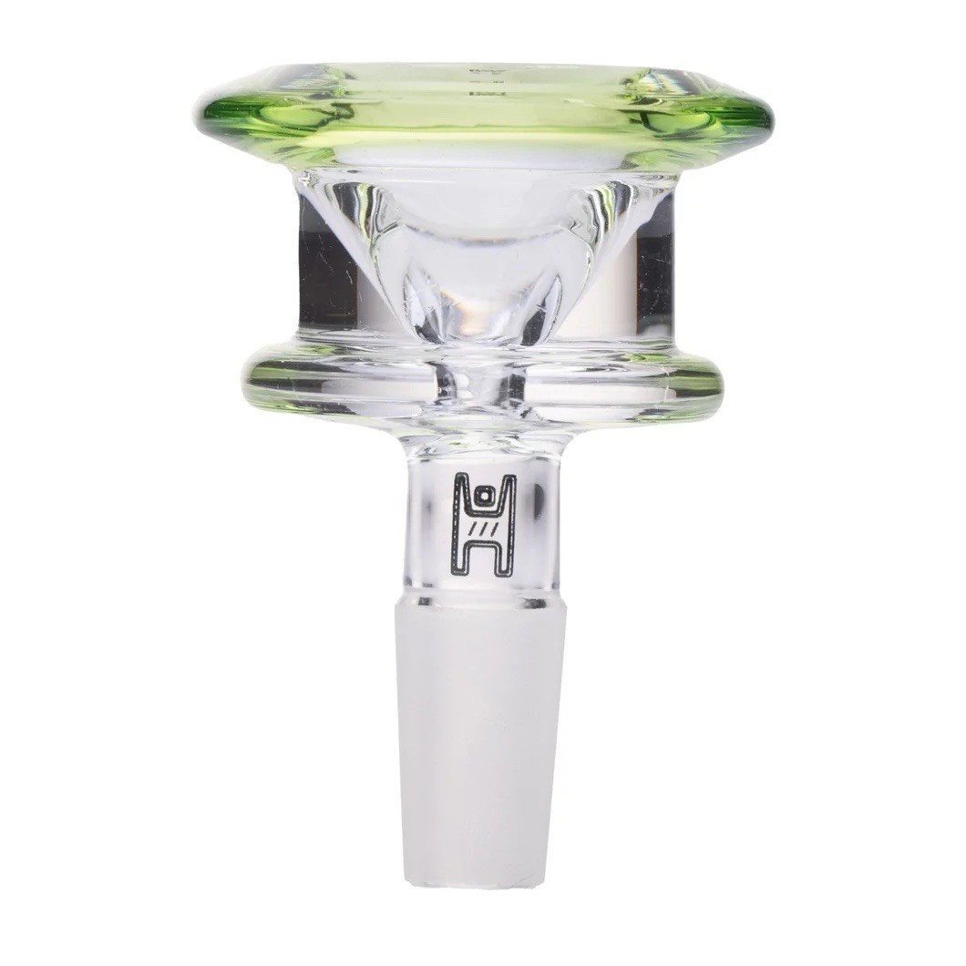 Human Grade 10mm Glass Bulb Bowl Slide For Bongs Water Pipes - Matrix Green Human Grade 10mm Glass Bulb Bowl Slide For Bongs Water Pipes - Matrix Green