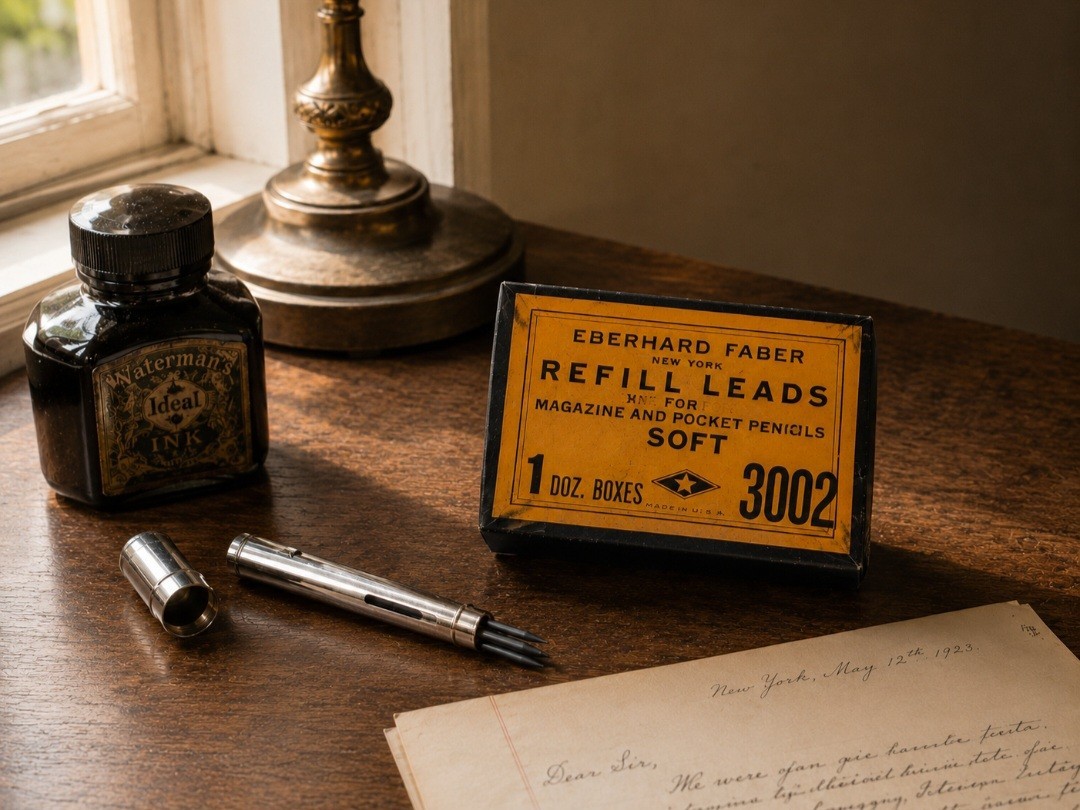 Antique Eberhard Faber 3002 Refill Leads 6 NOS Full dz. Boxes, Original Carton