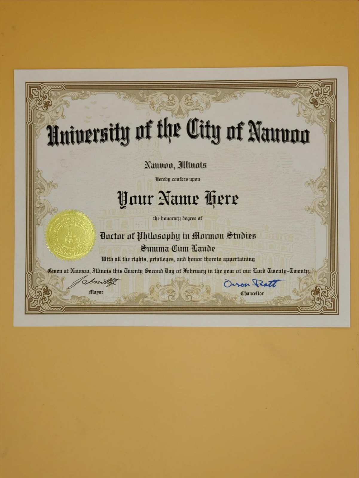 University Nauvoo Mormon LDS Pioneer Gift Doctor Joseph Smith  Brigham History