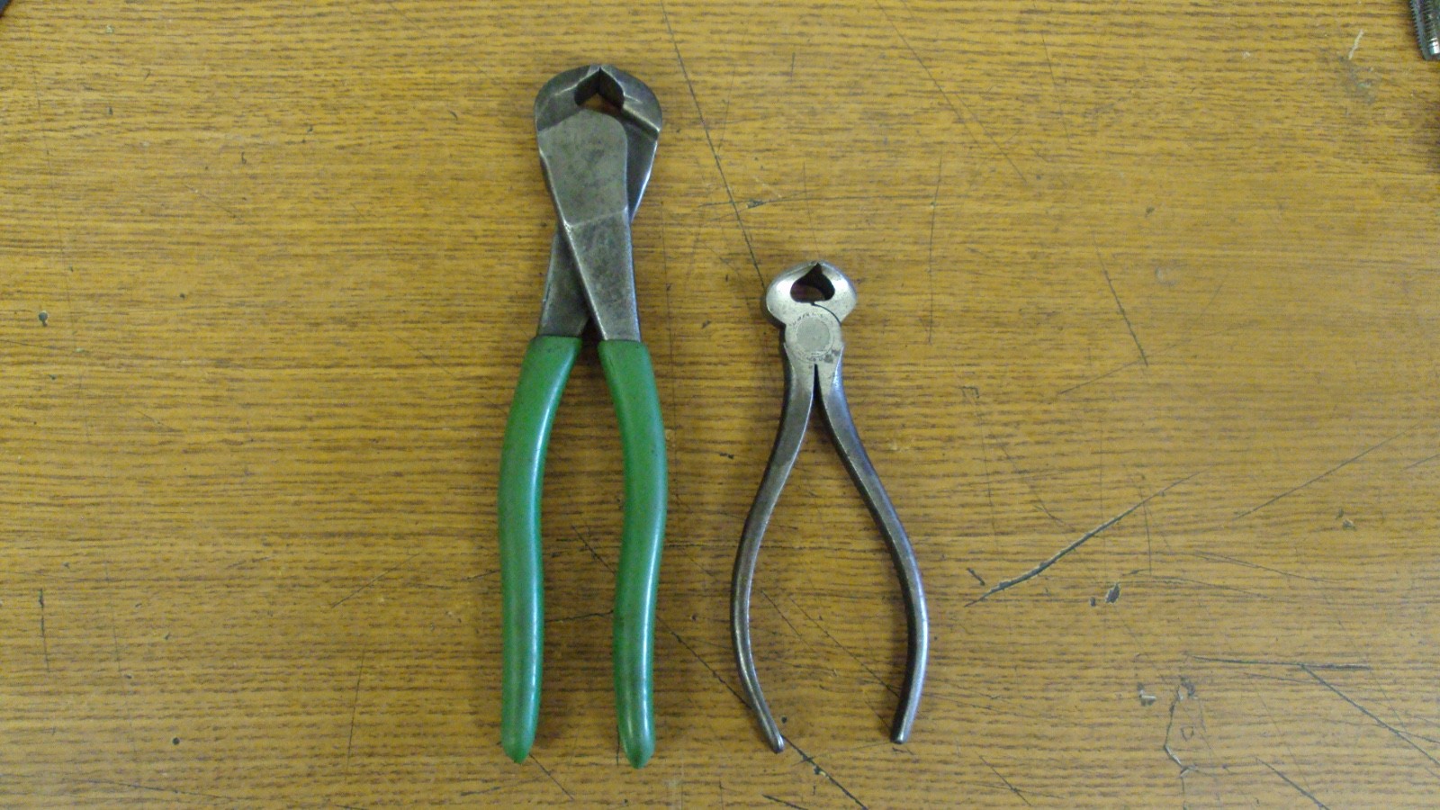 Vintage M Klein No 232-8 End Nippers Dated 1962 and Klein Nippers 1930 Bin 117