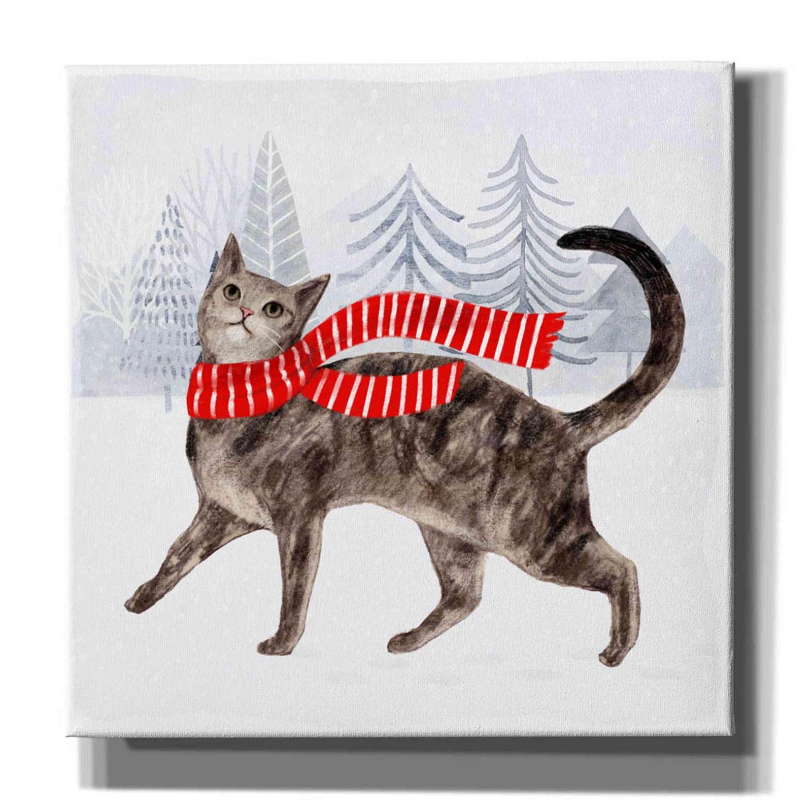 Epic Graffiti 'christmas Cats & Dogs I' By Victoria Borges, Canvas Wall Art